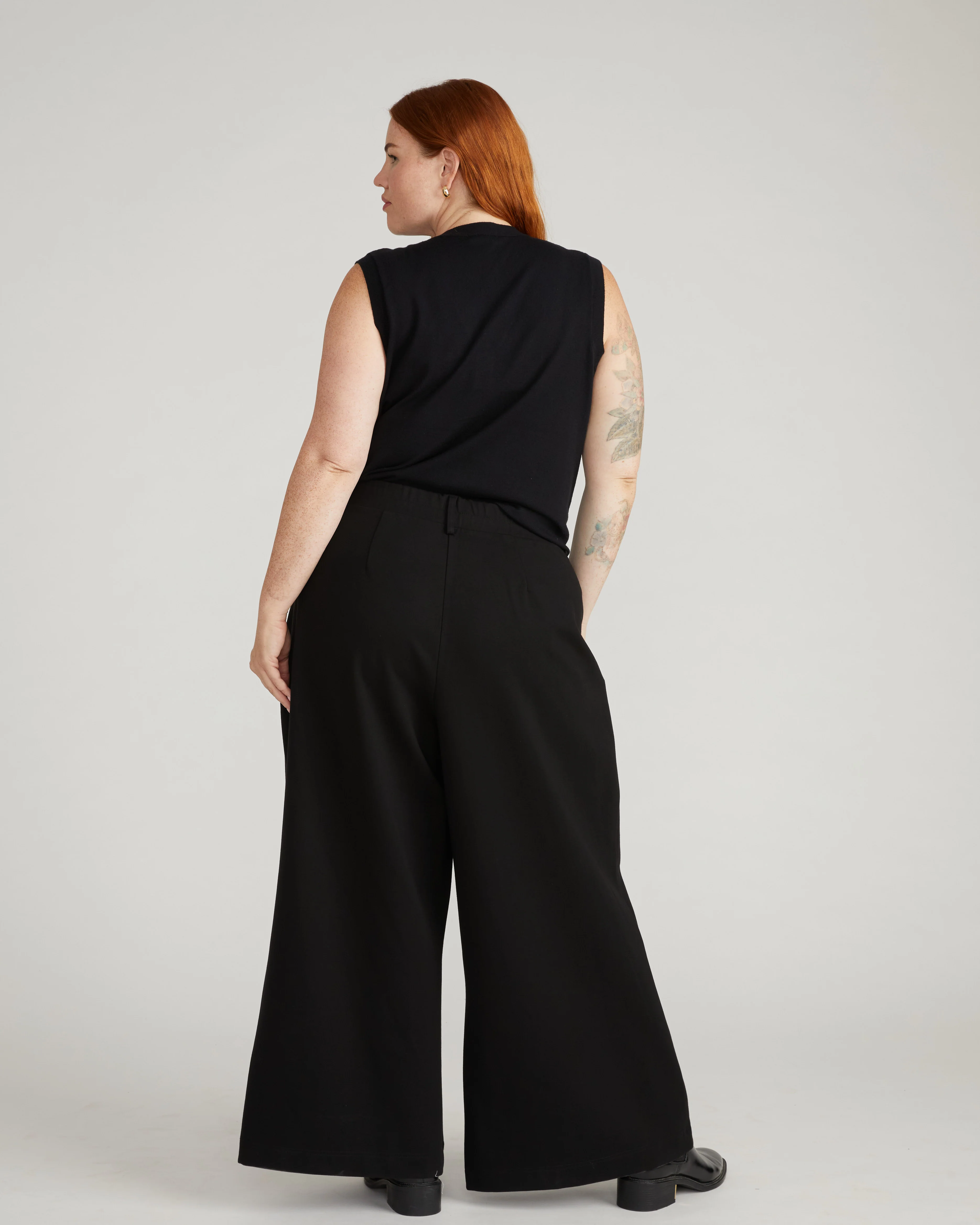 Palais Wide Leg Ponte Pants - Black - Image 6