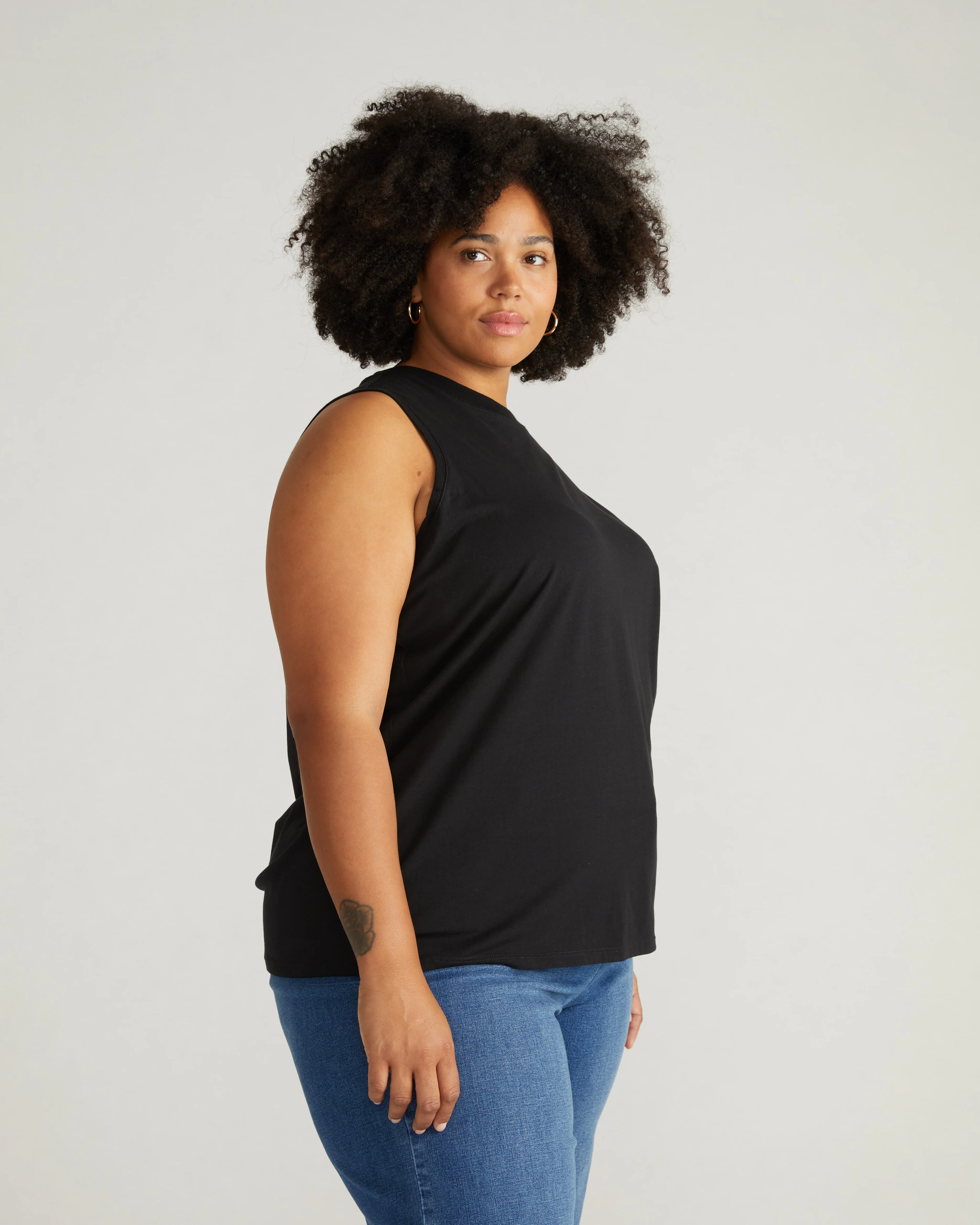 Patti Muscle Tank - Black - Image 3
