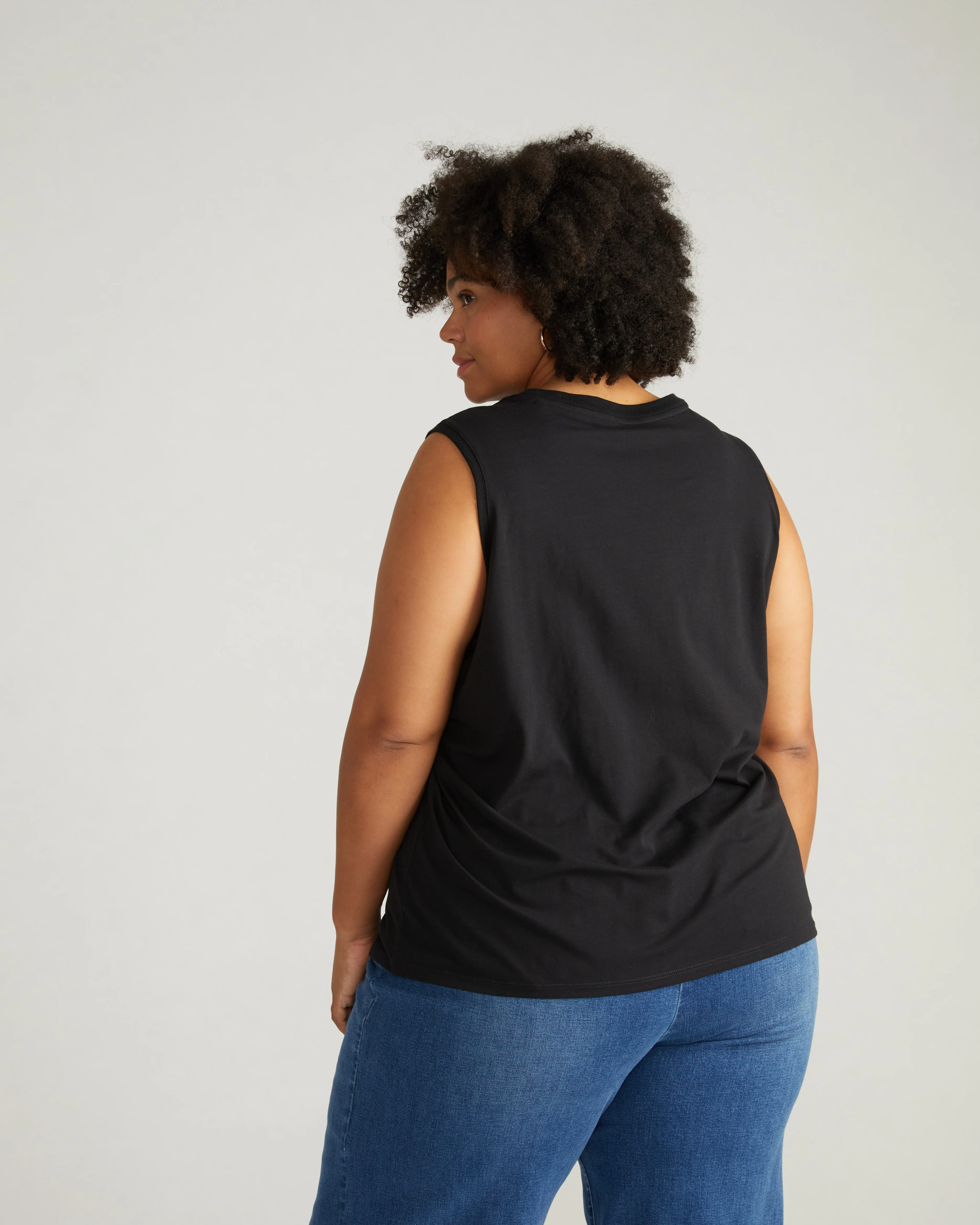 Patti Muscle Tank - Black - Image 4