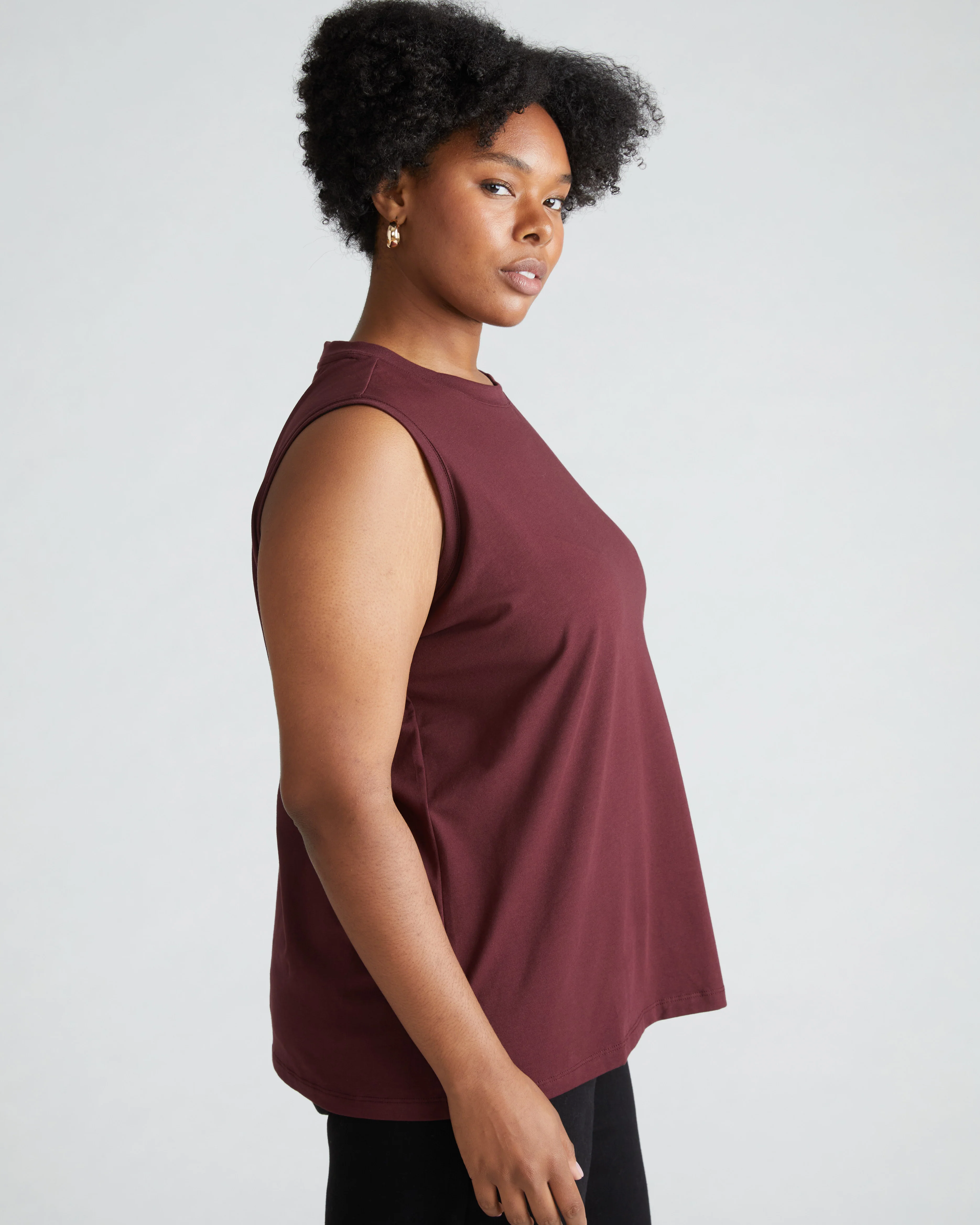 Patti Muscle Tank - Black Cherry - Image 2