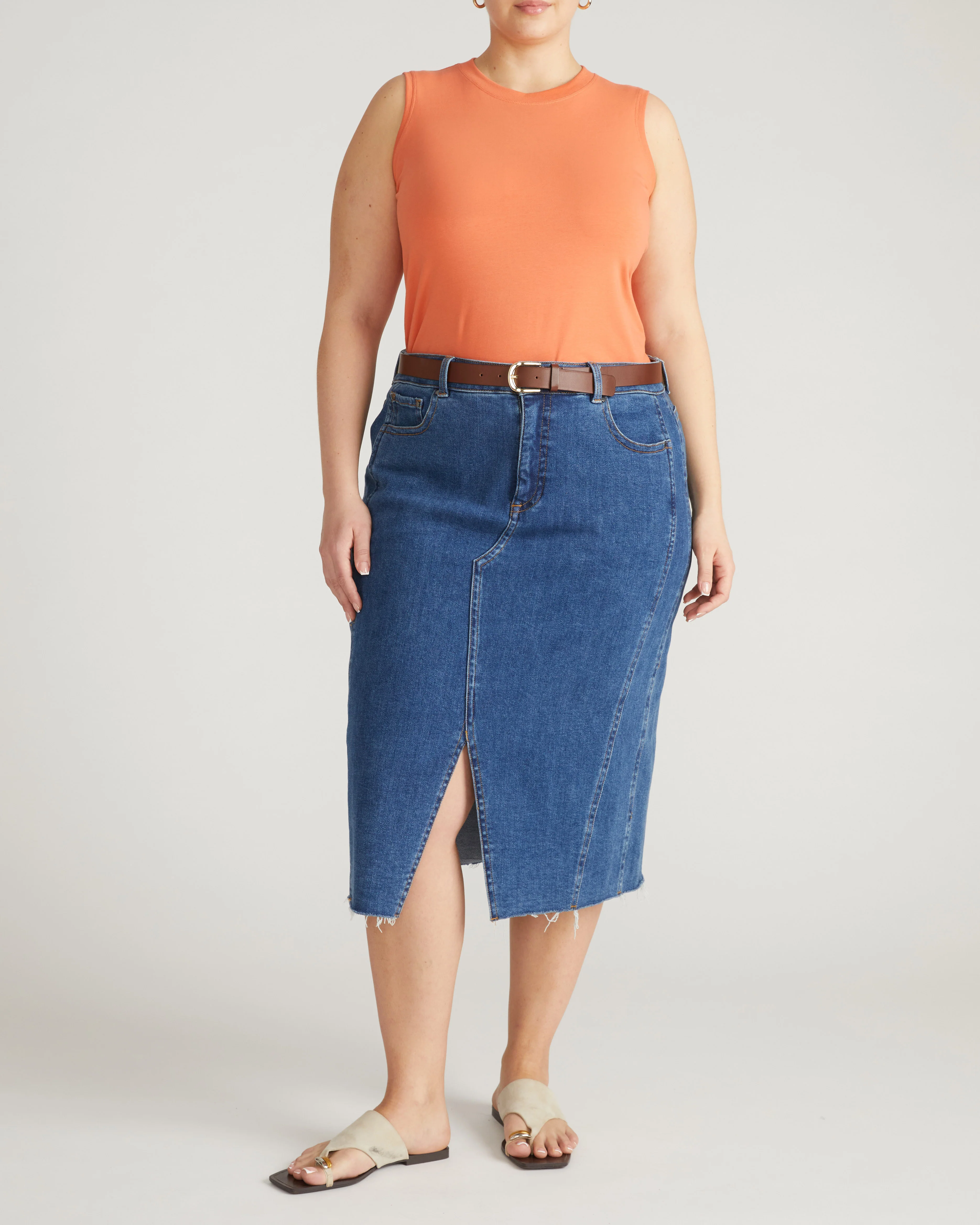 Patti Muscle Tank - Italian Orange - Image 2