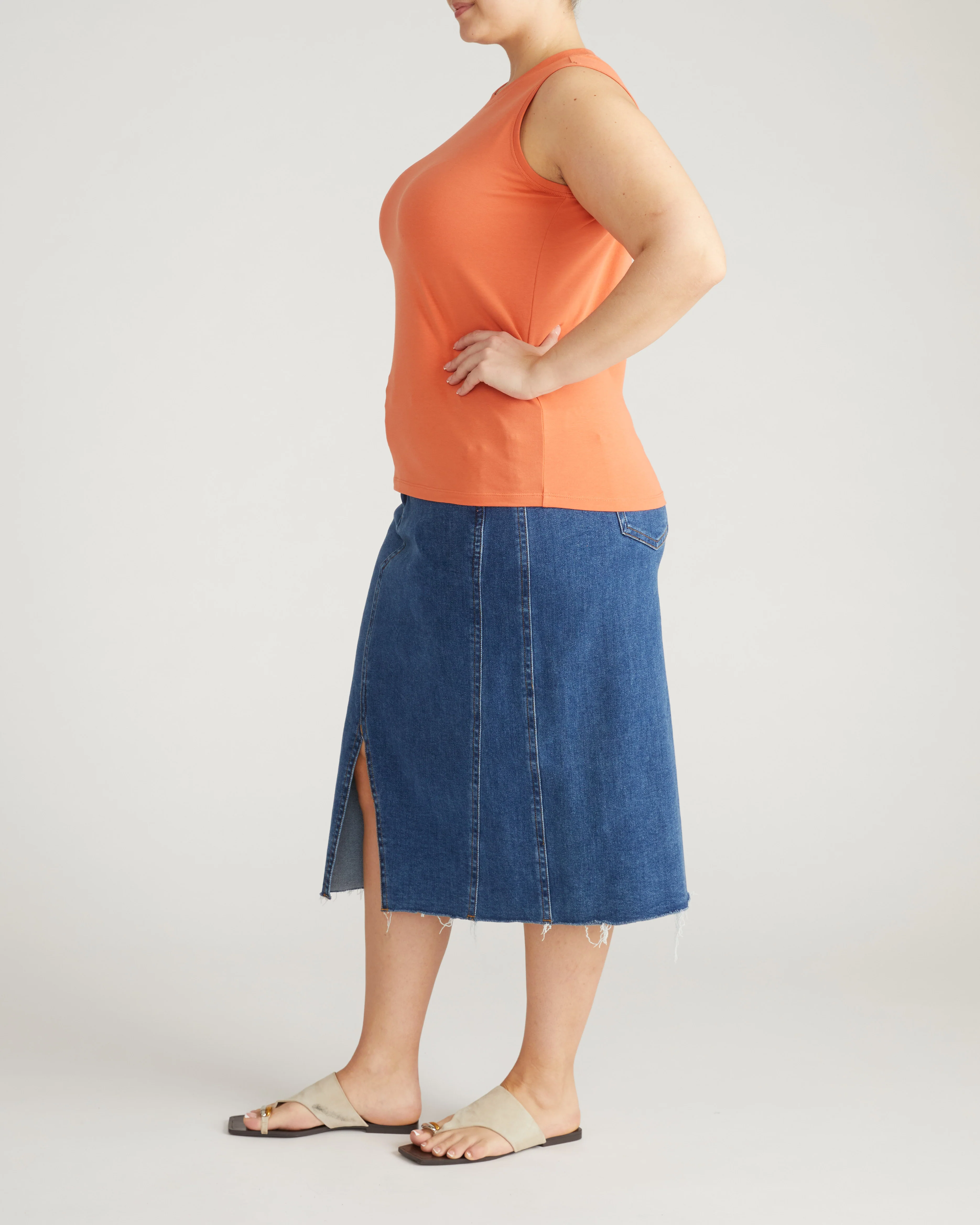 Patti Muscle Tank - Italian Orange - Image 3