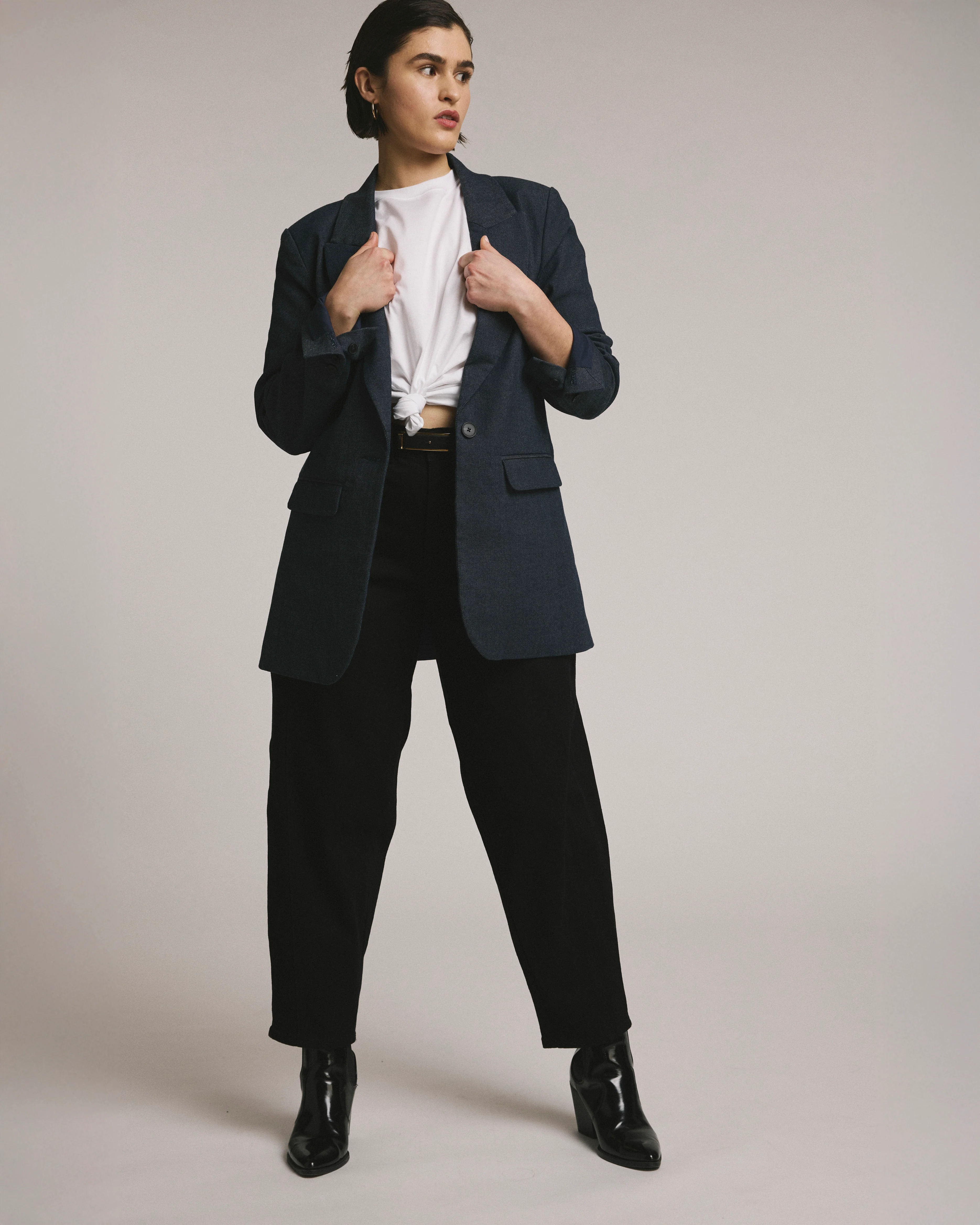 Percy Denim Look Blazer - Dark Indigo - Image 10
