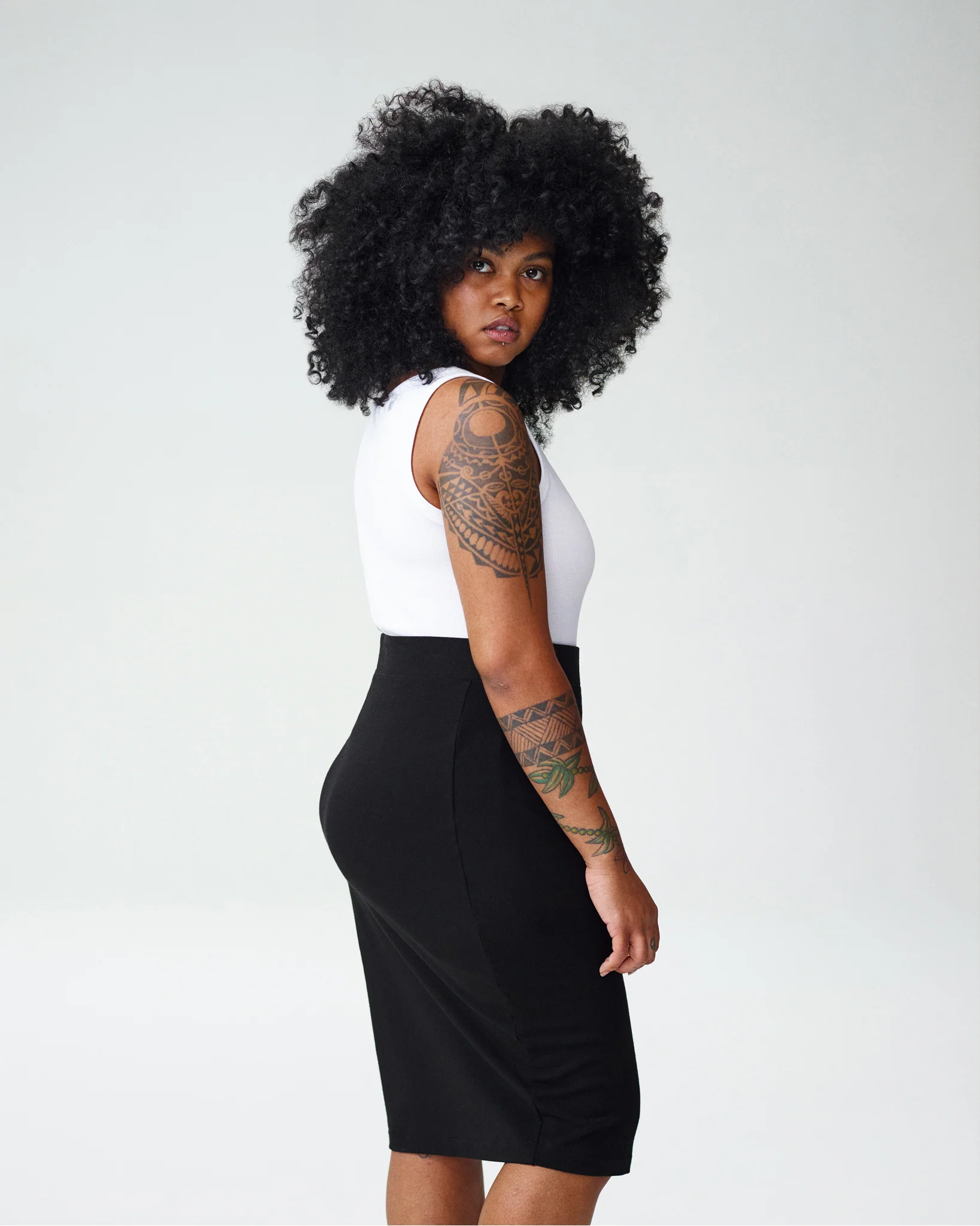 Petite Danube Jersey Skirt - Black - Image 2