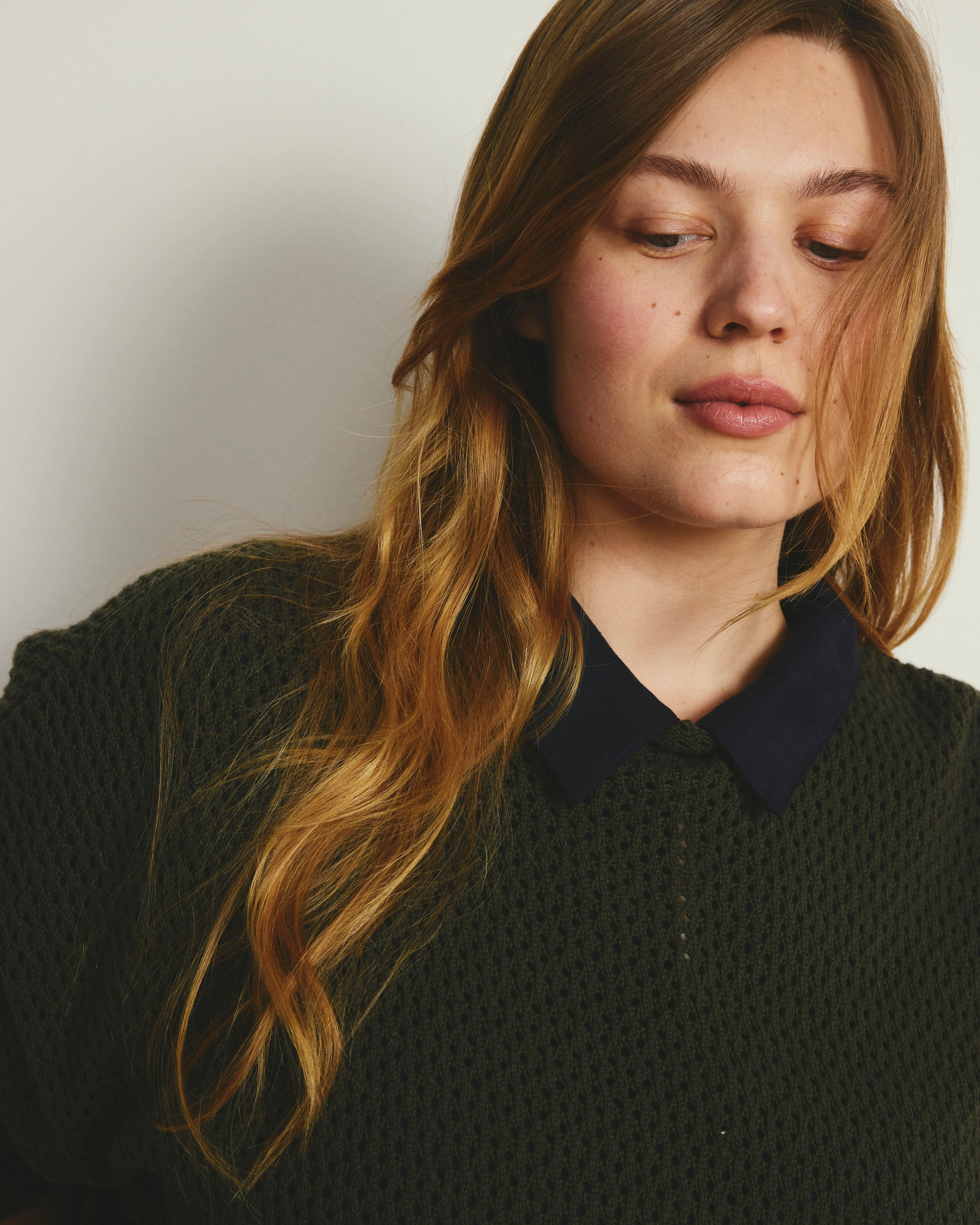 Positano Pointelle Mock Neck Sweater - Camo - Image 7