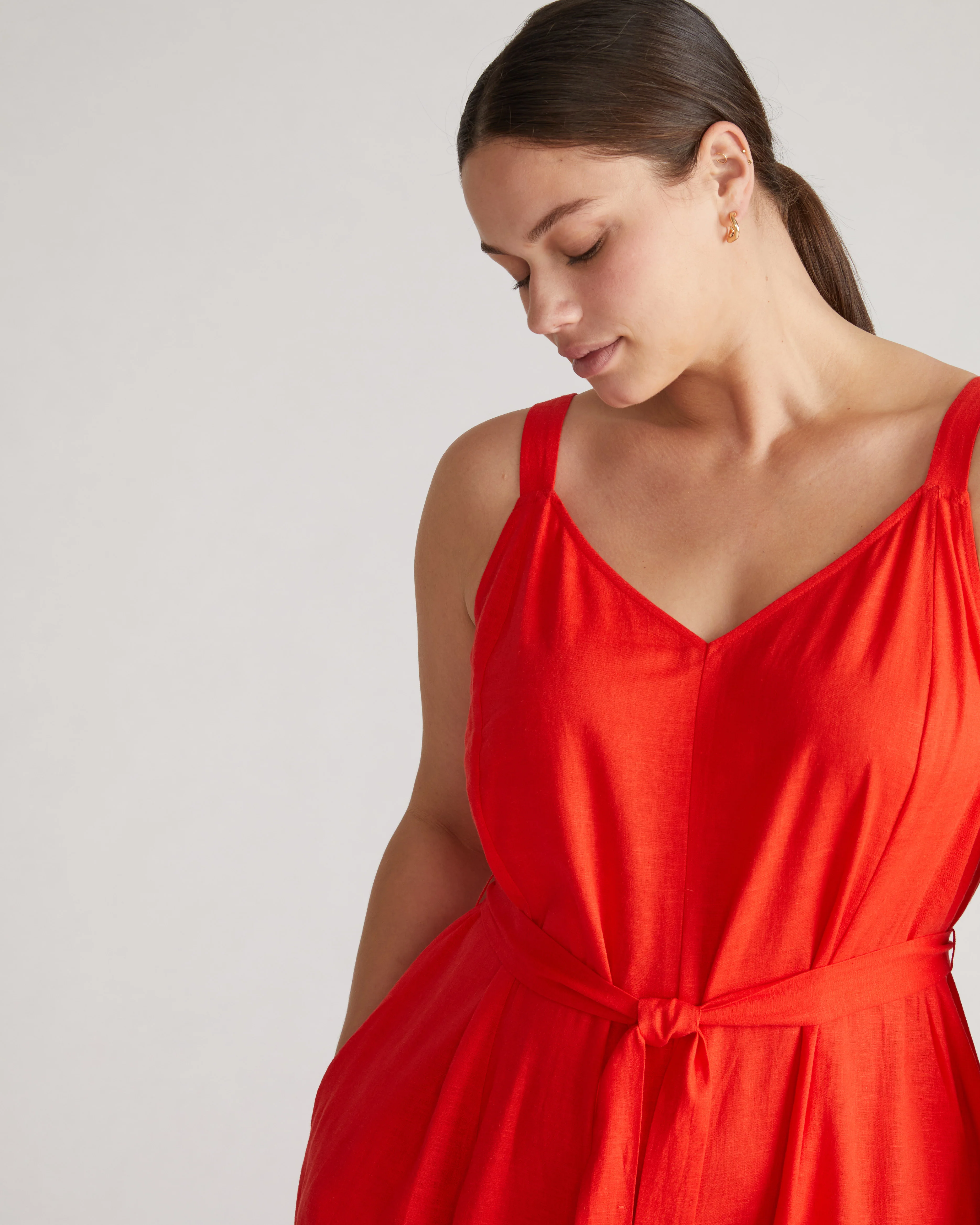 Promenade Linen Jumpsuit - Shoreline Sunset - Image 4
