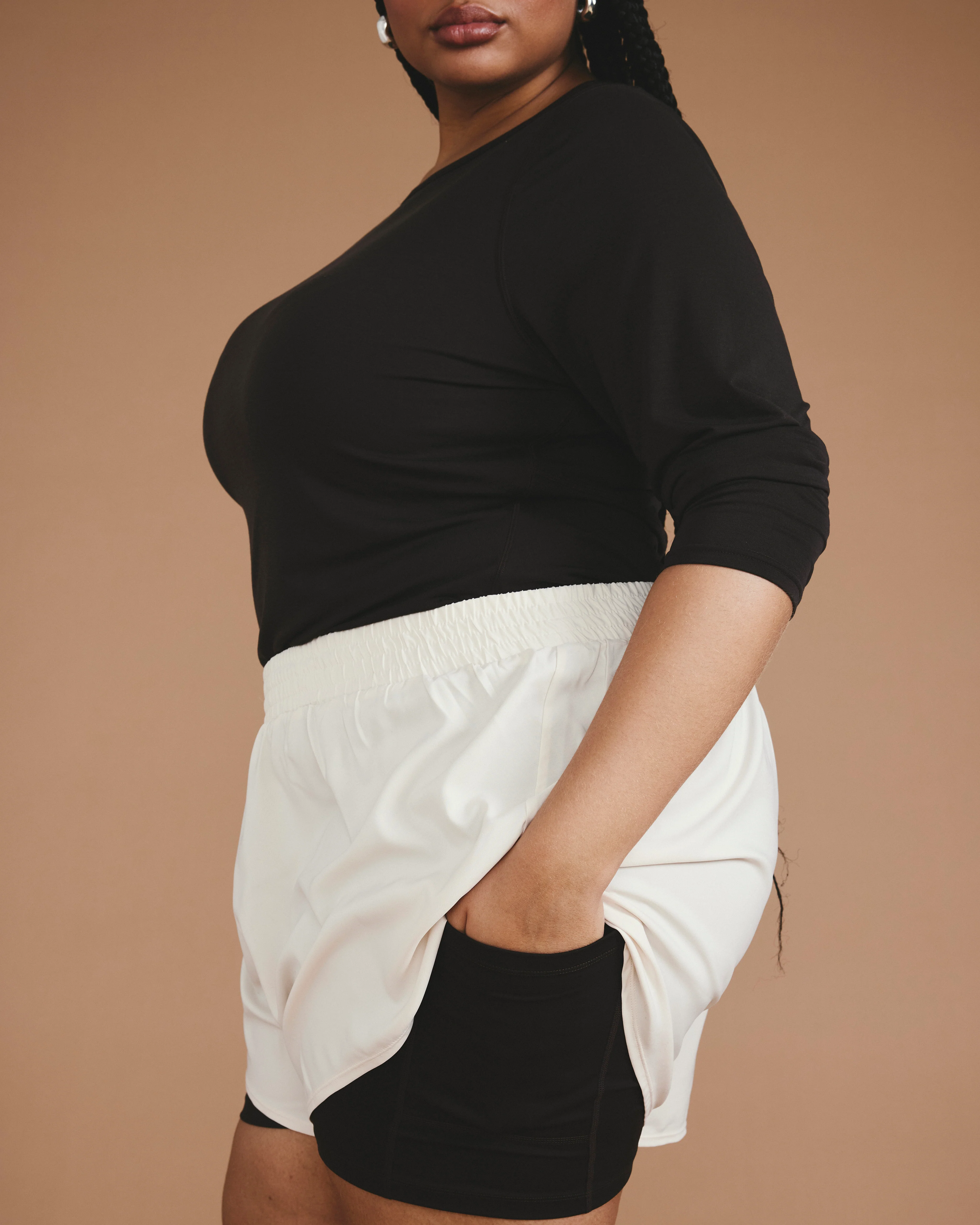 Rebel Active Shorts - Dove Wing/Deep Brown - Image 2