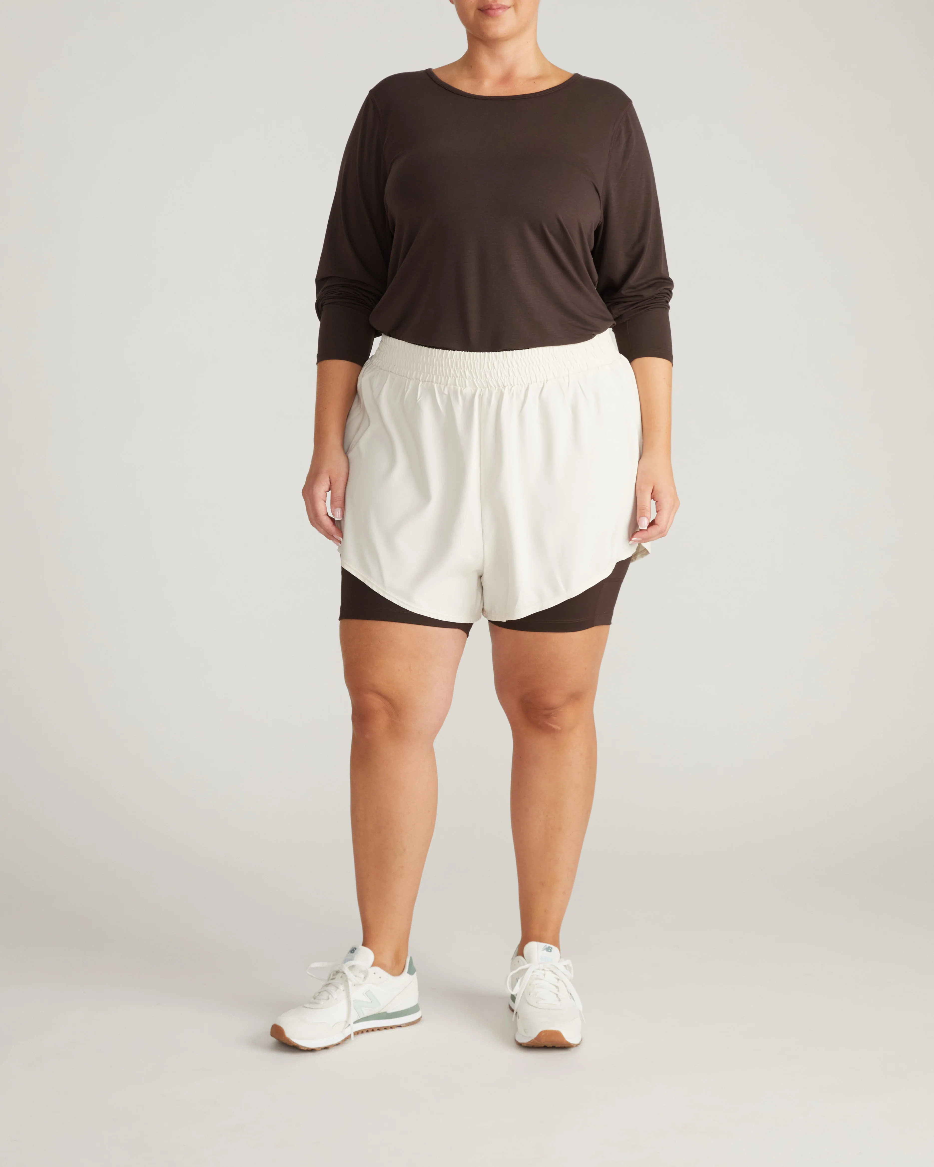 Rebel Active Shorts - Dove Wing/Deep Brown - Image 5