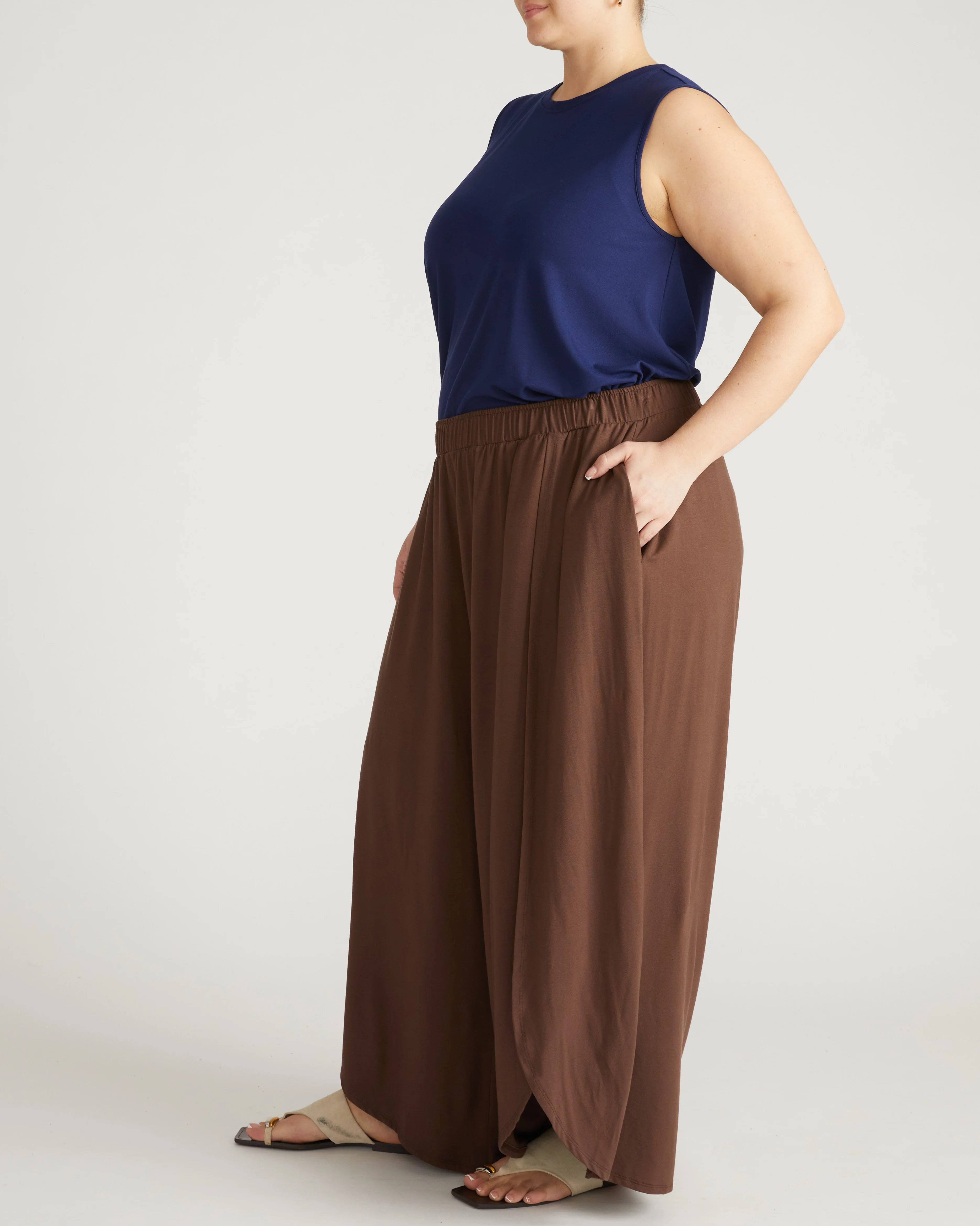 Rey Divine Jersey Pull-On Pants - Peppercorn - Image 4