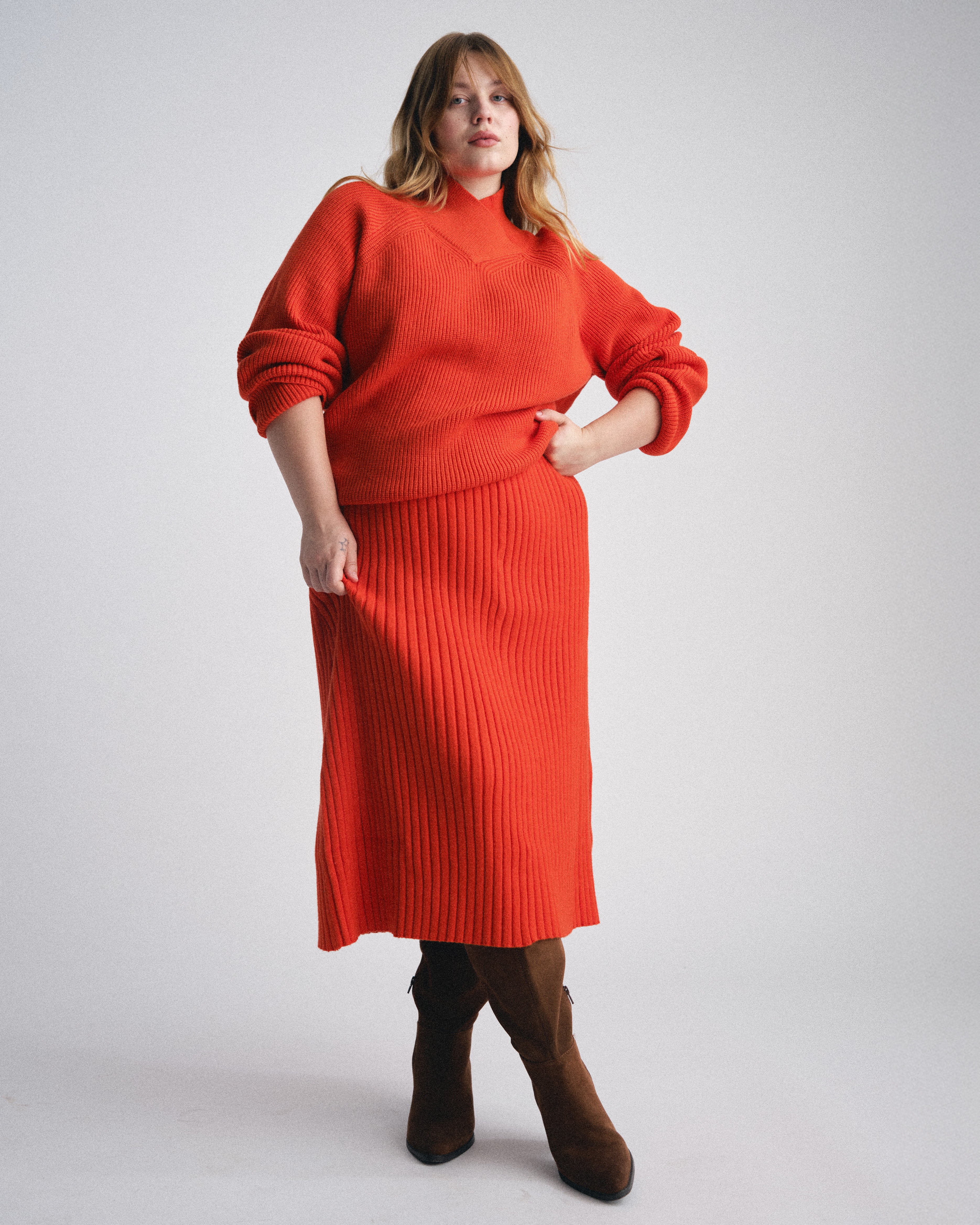Risa Sweater Skirt - Poppy - Image 2