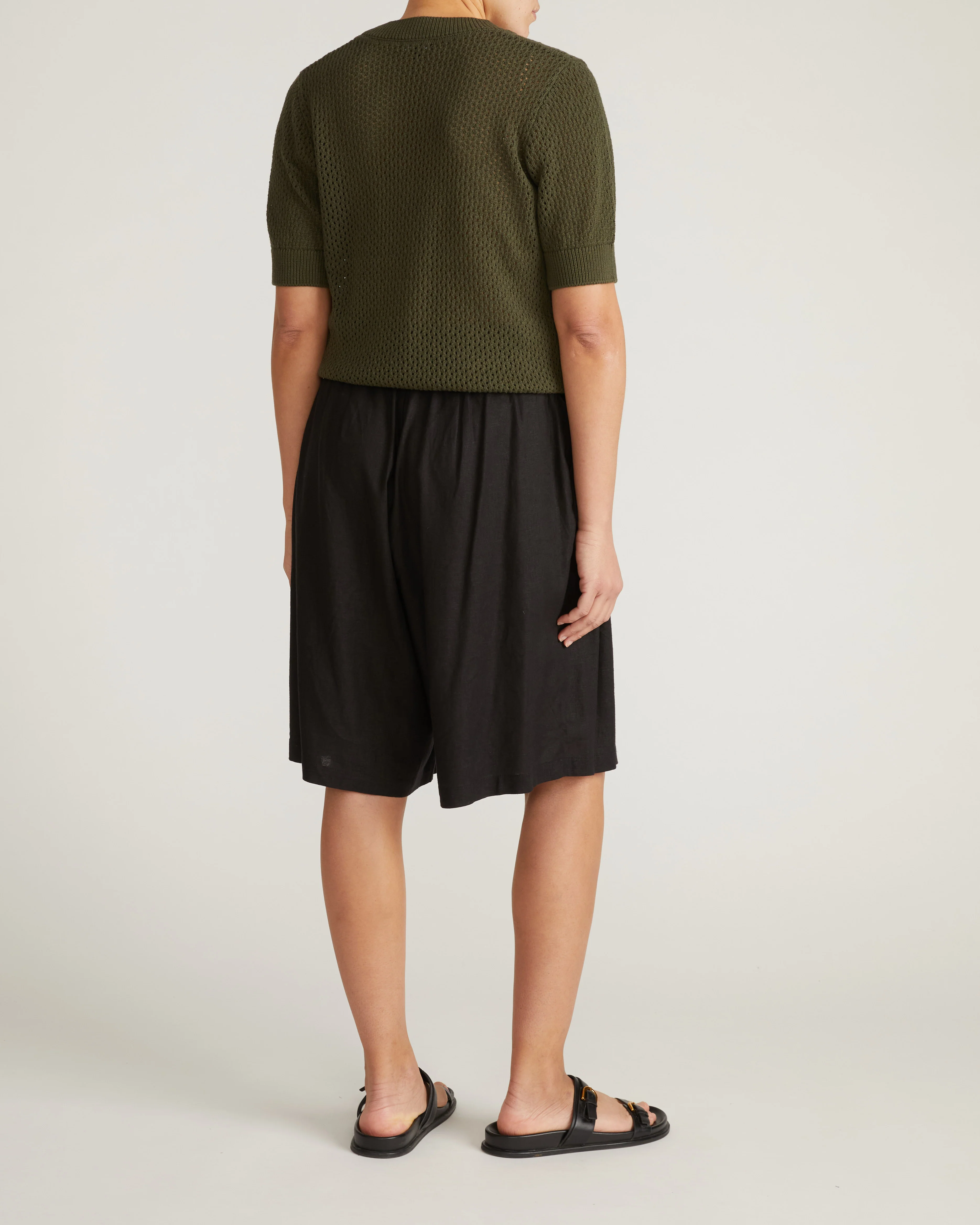 Rosie Pointelle Sweater Top - Camo - Image 6