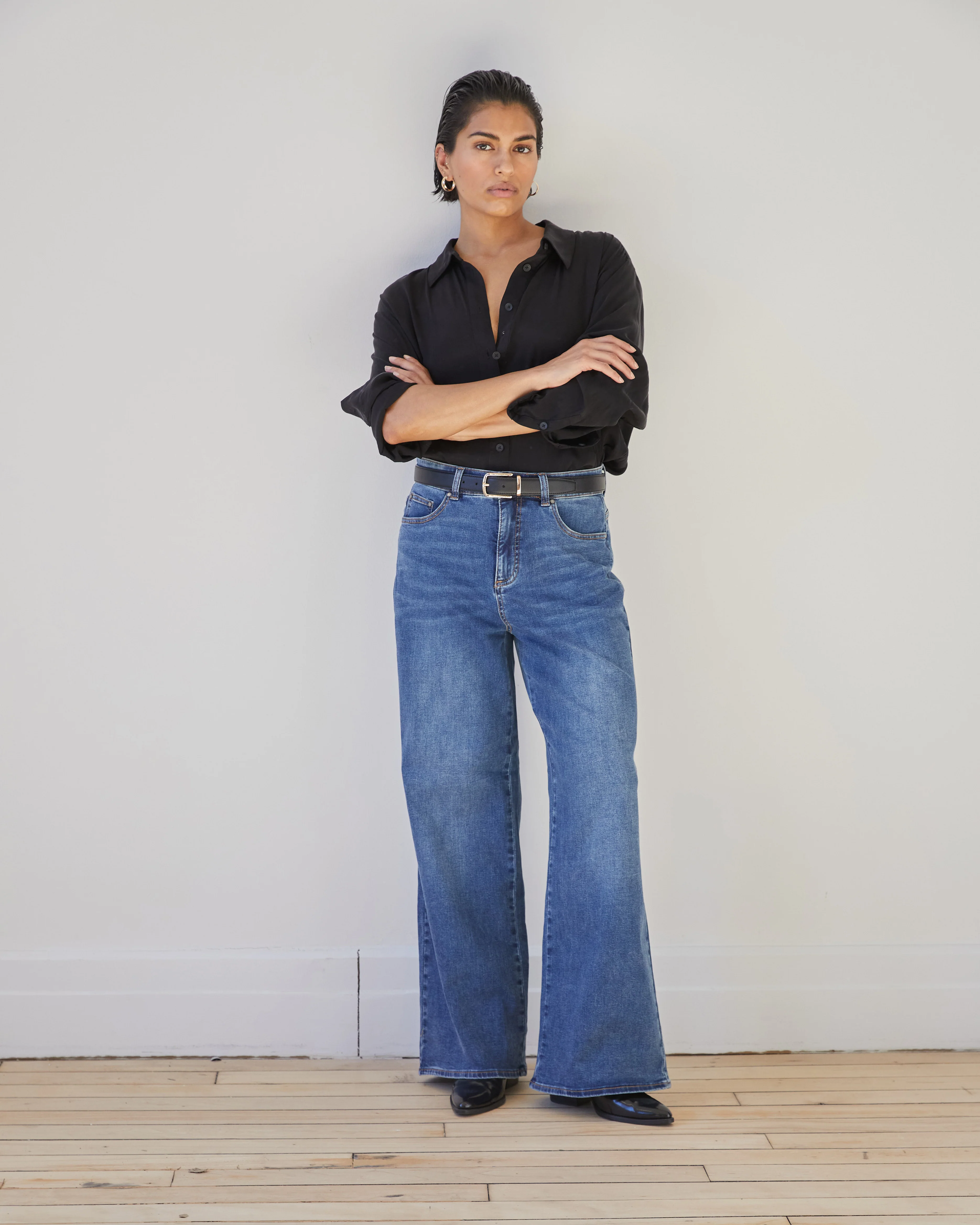 Roxy Relaxed Bootcut Jeans - Anzio Blue - Image 2