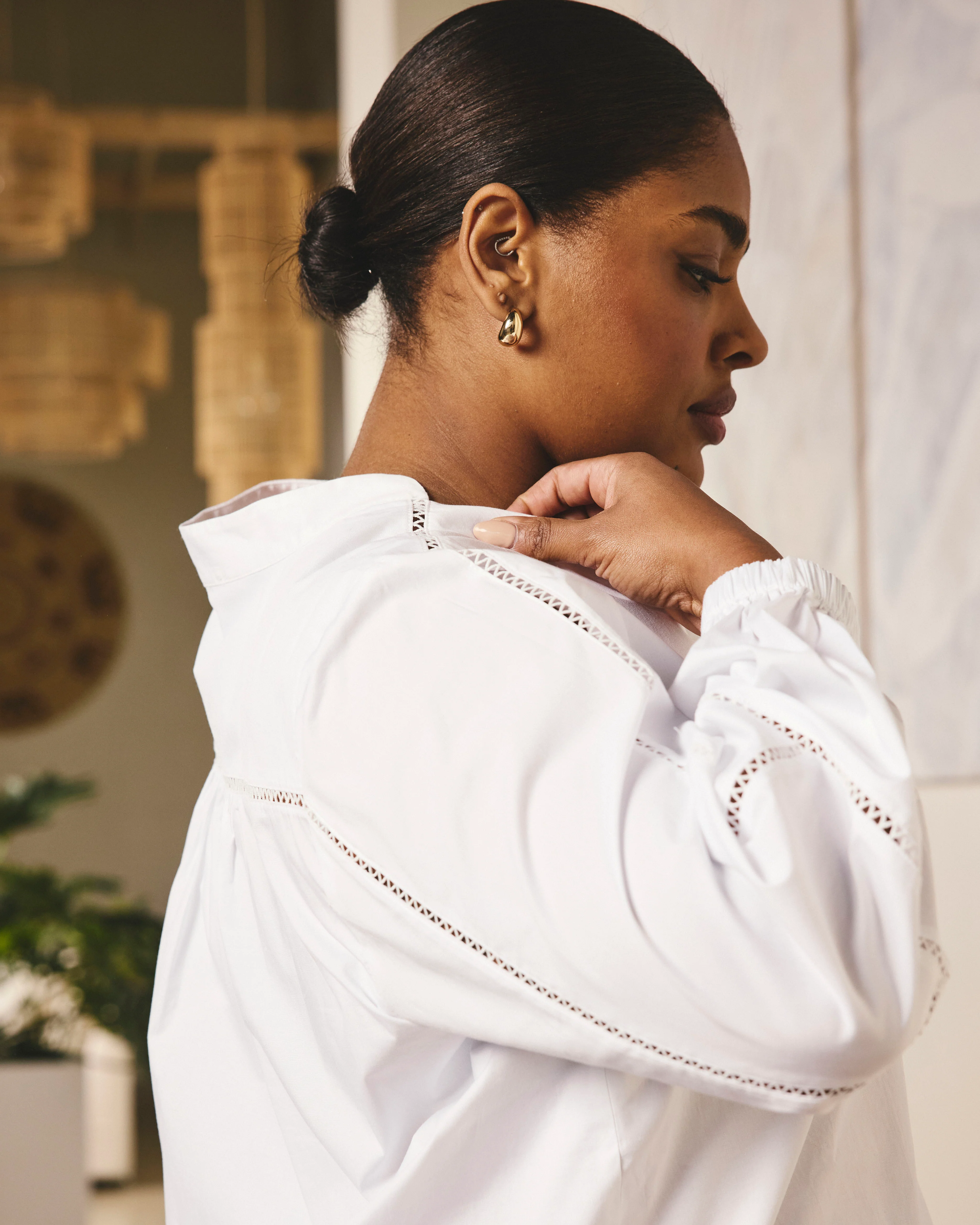 Saint-Honore Poplin Blouse - White - Image 2