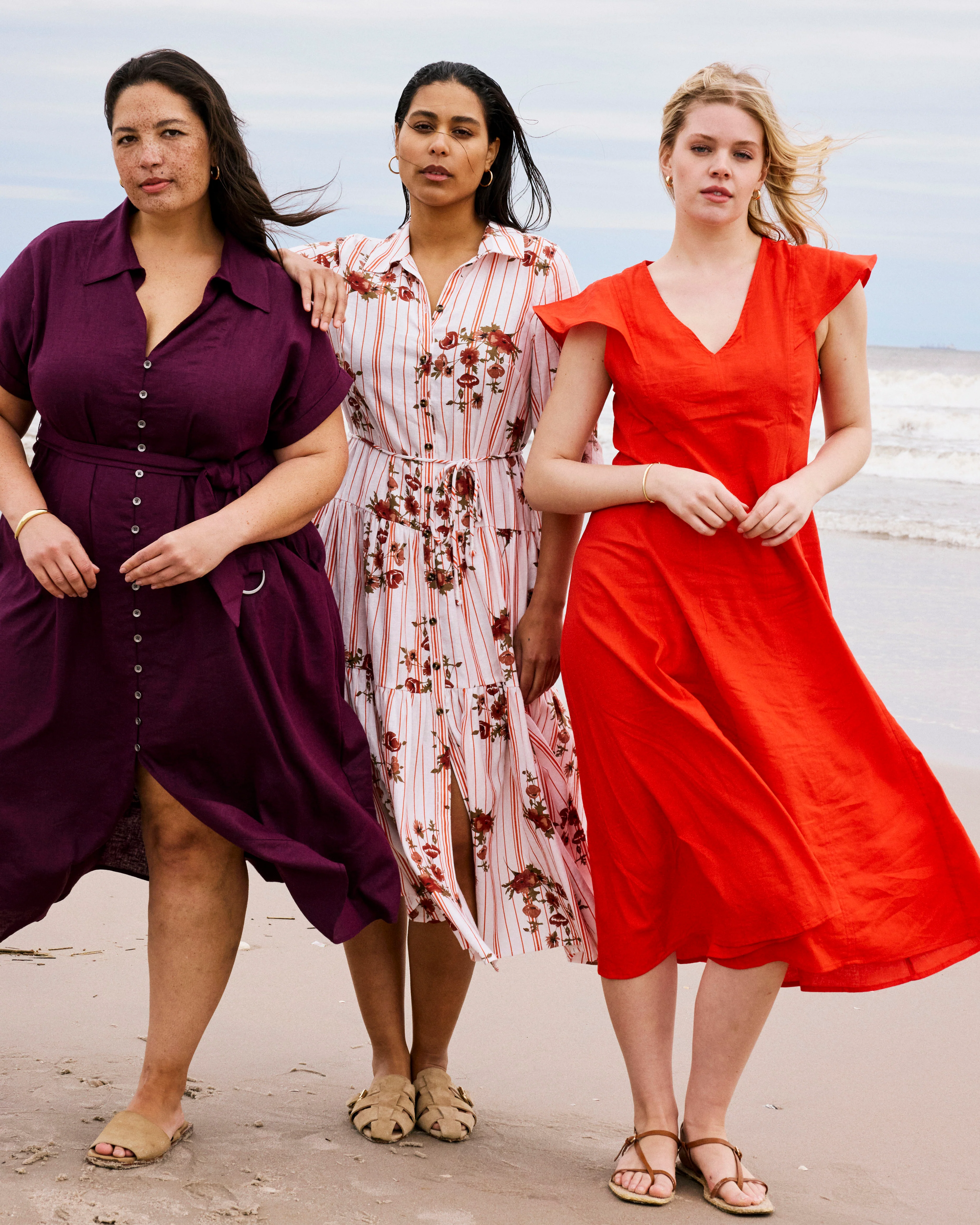 Sandy Stretch Linen Shirtdress - Acai - Image 2