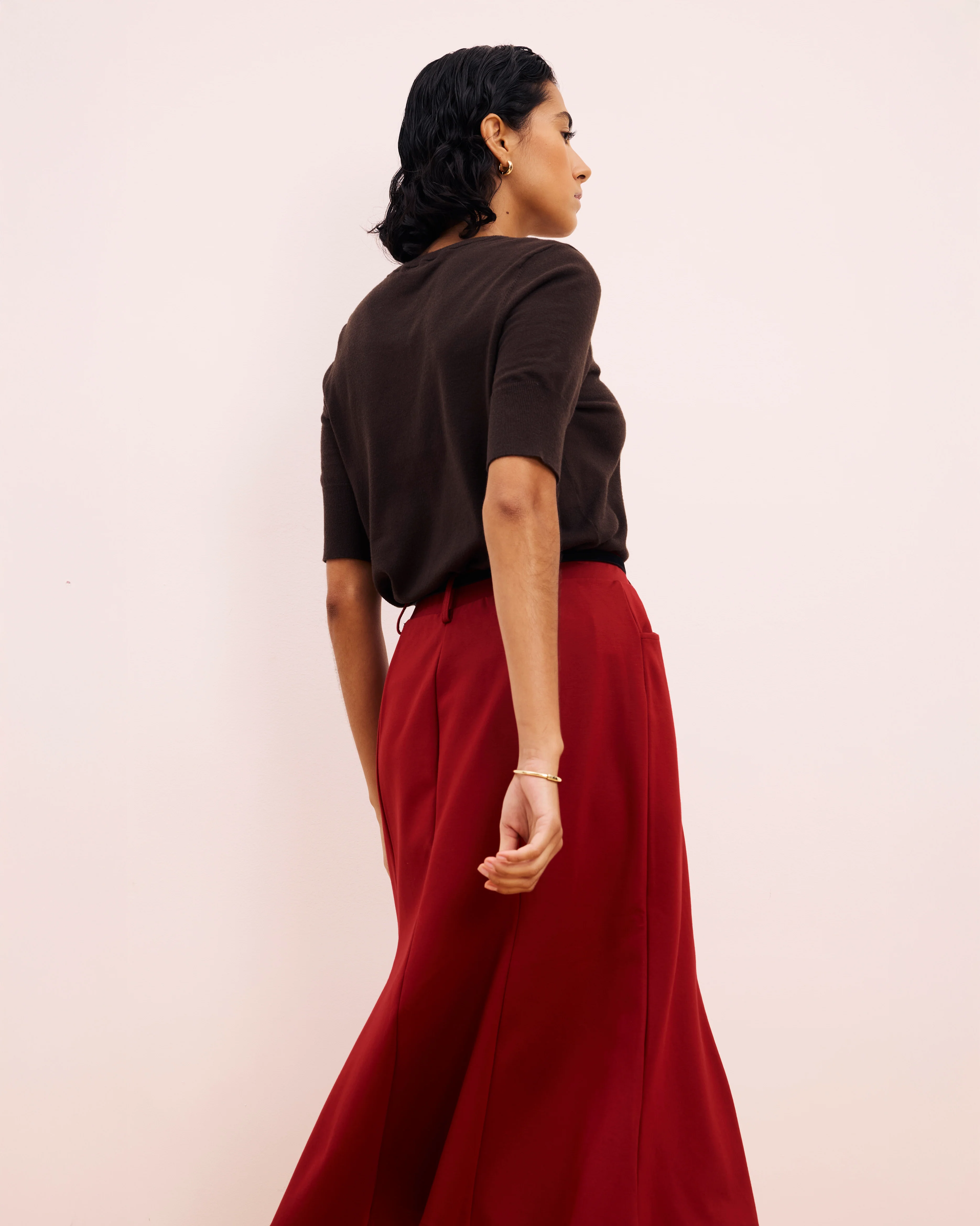 Savvy Fine Knit Sweater Top - Espresso - Image 4