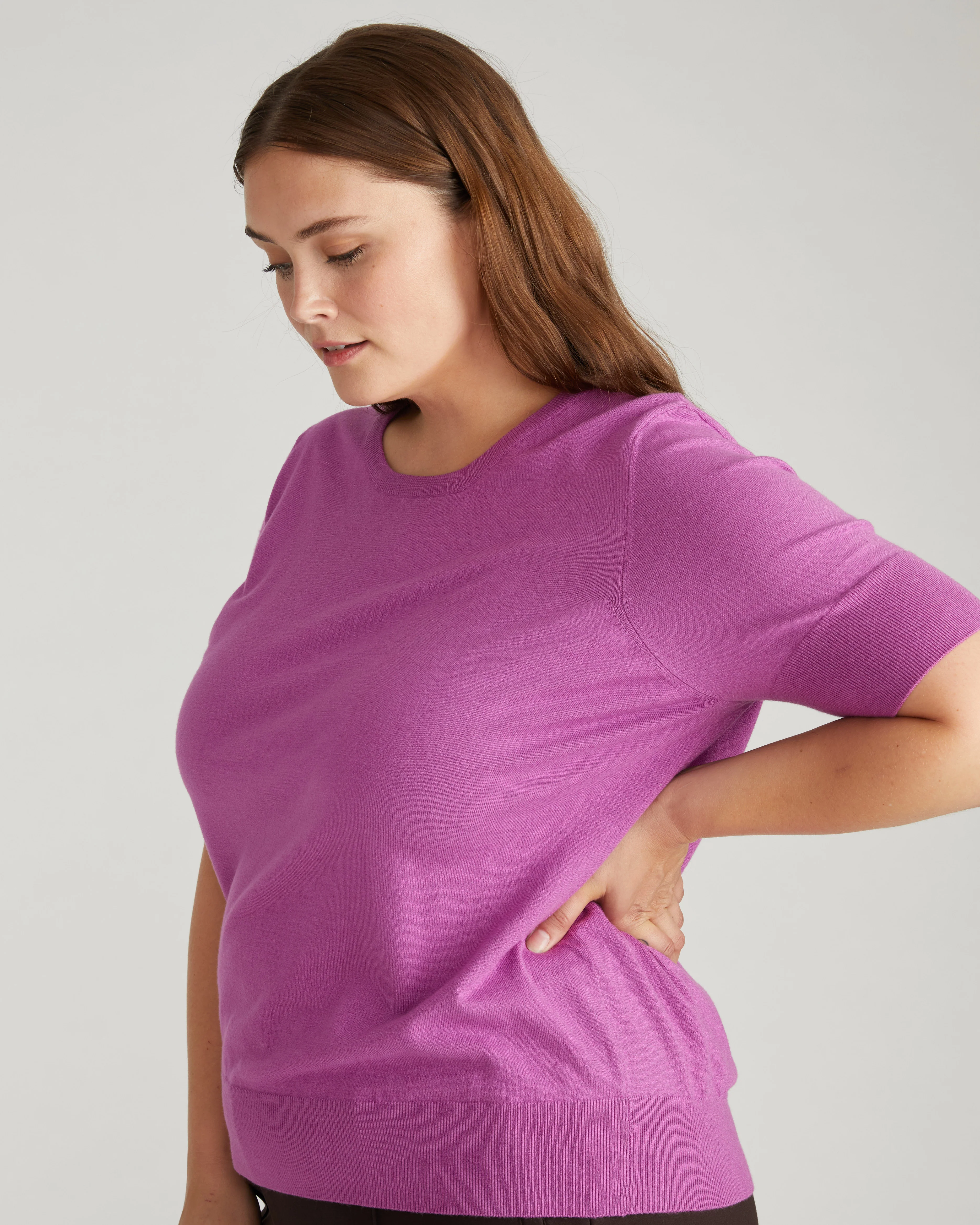 Savvy Fine Knit Sweater Top - Purple Vision - Image 6