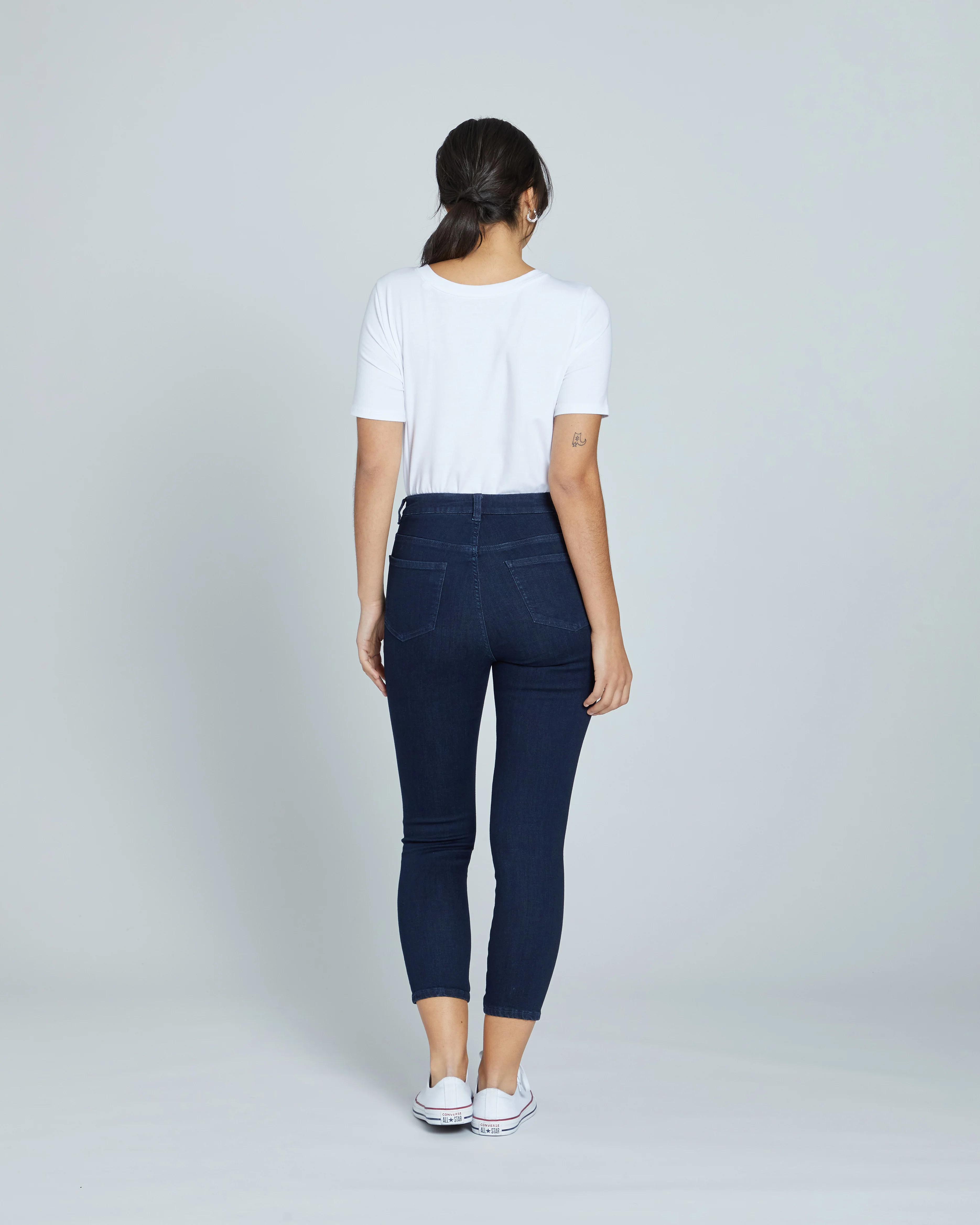 Seine High Rise Skinny Jeans 27 Inch - Dark Indigo - Image 4