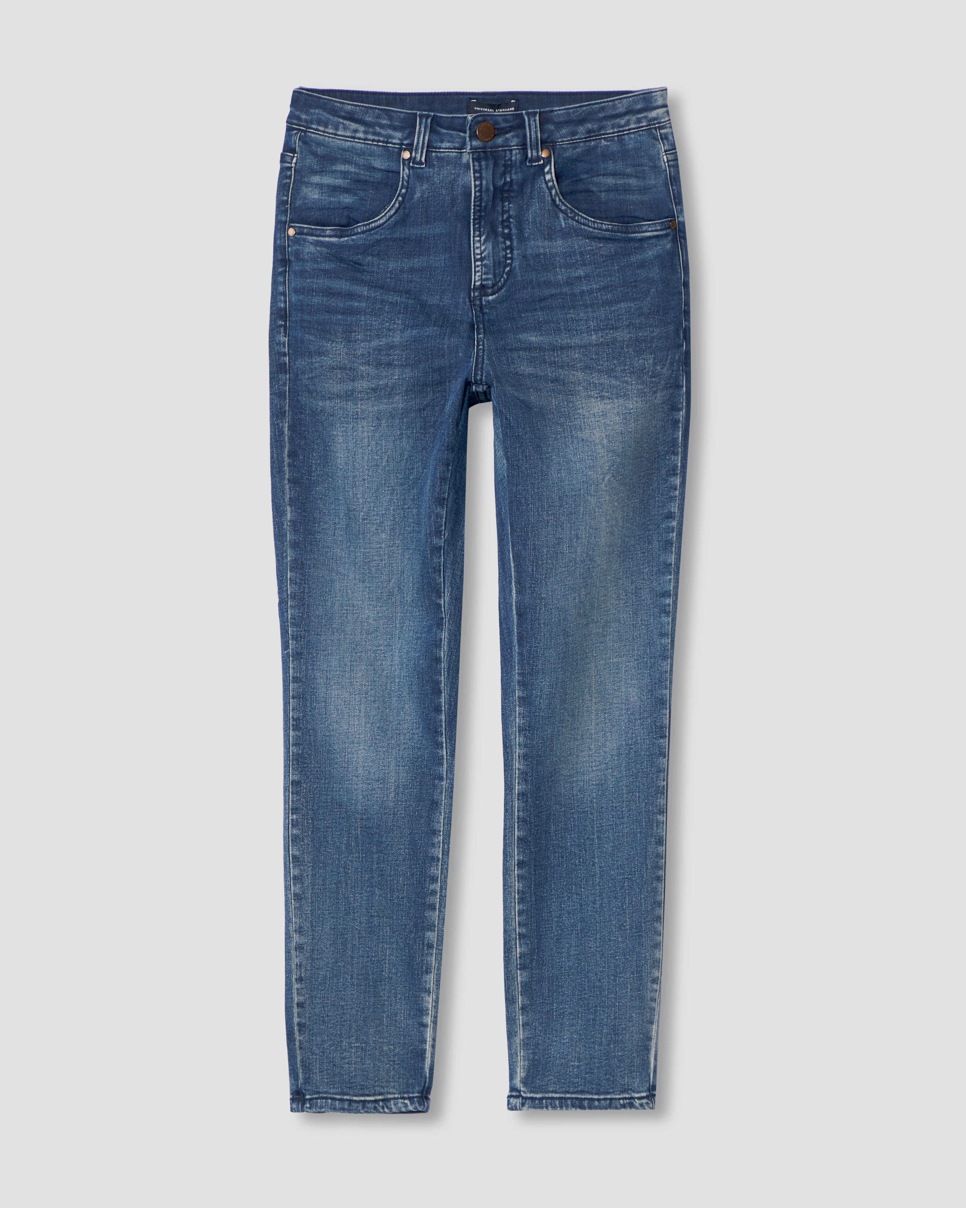 Seine High Rise Skinny Jeans 27 Inch - Distressed Blue - Image 2