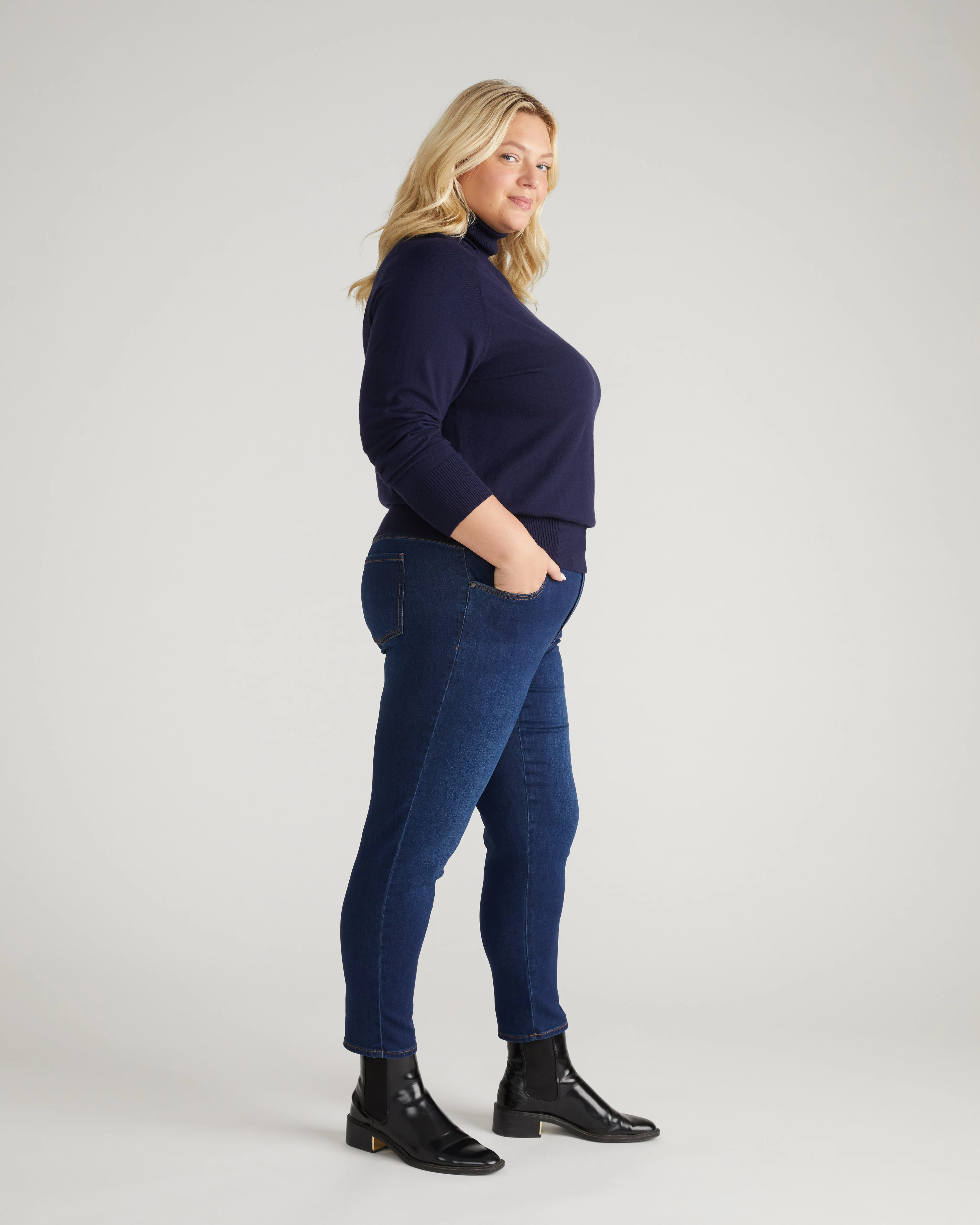 Seine High Rise Skinny Jeans 27 Inch - Heritage Indigo - Image 2