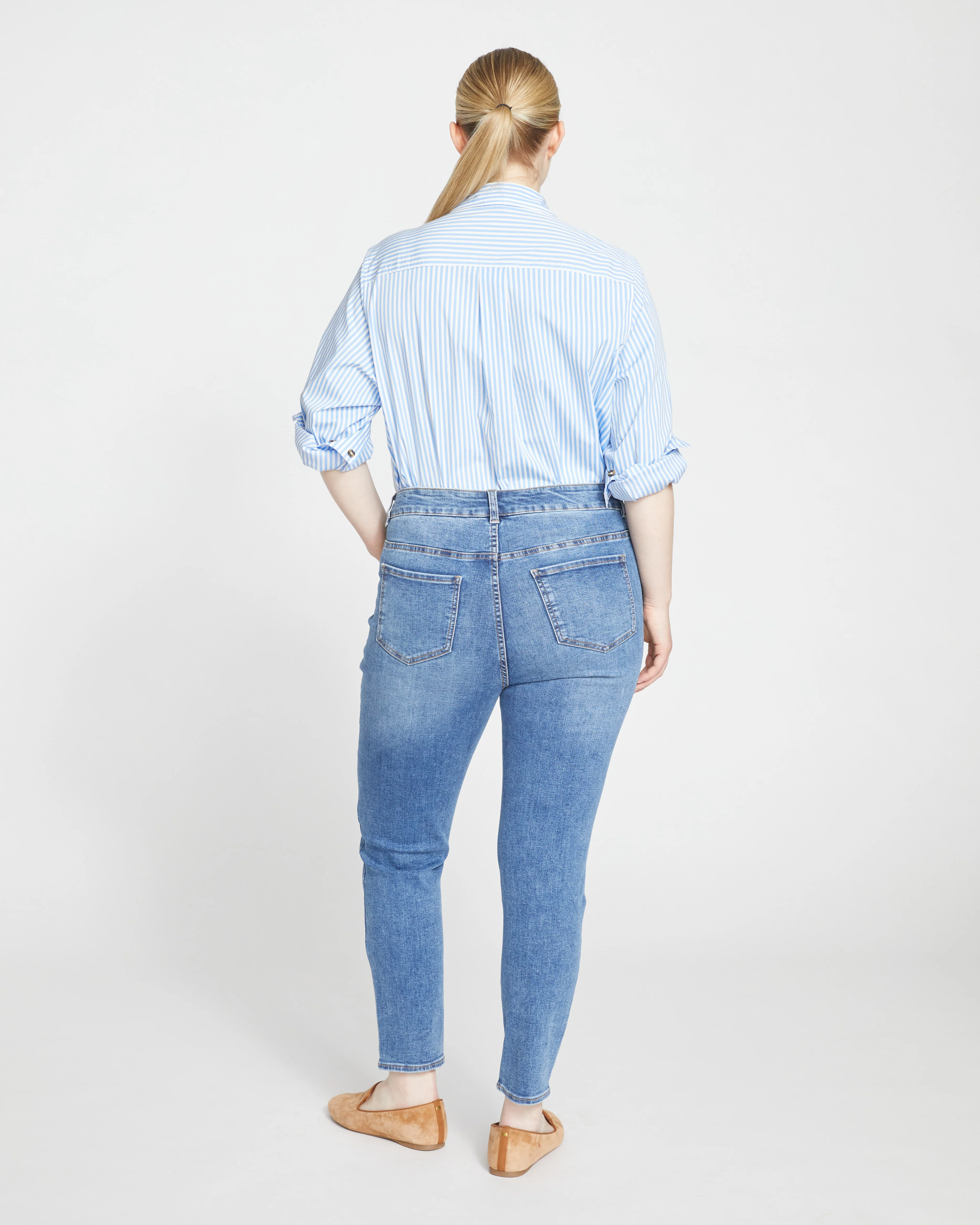 Seine High Rise Skinny Jeans 27 Inch - Vintage Indigo - Image 5