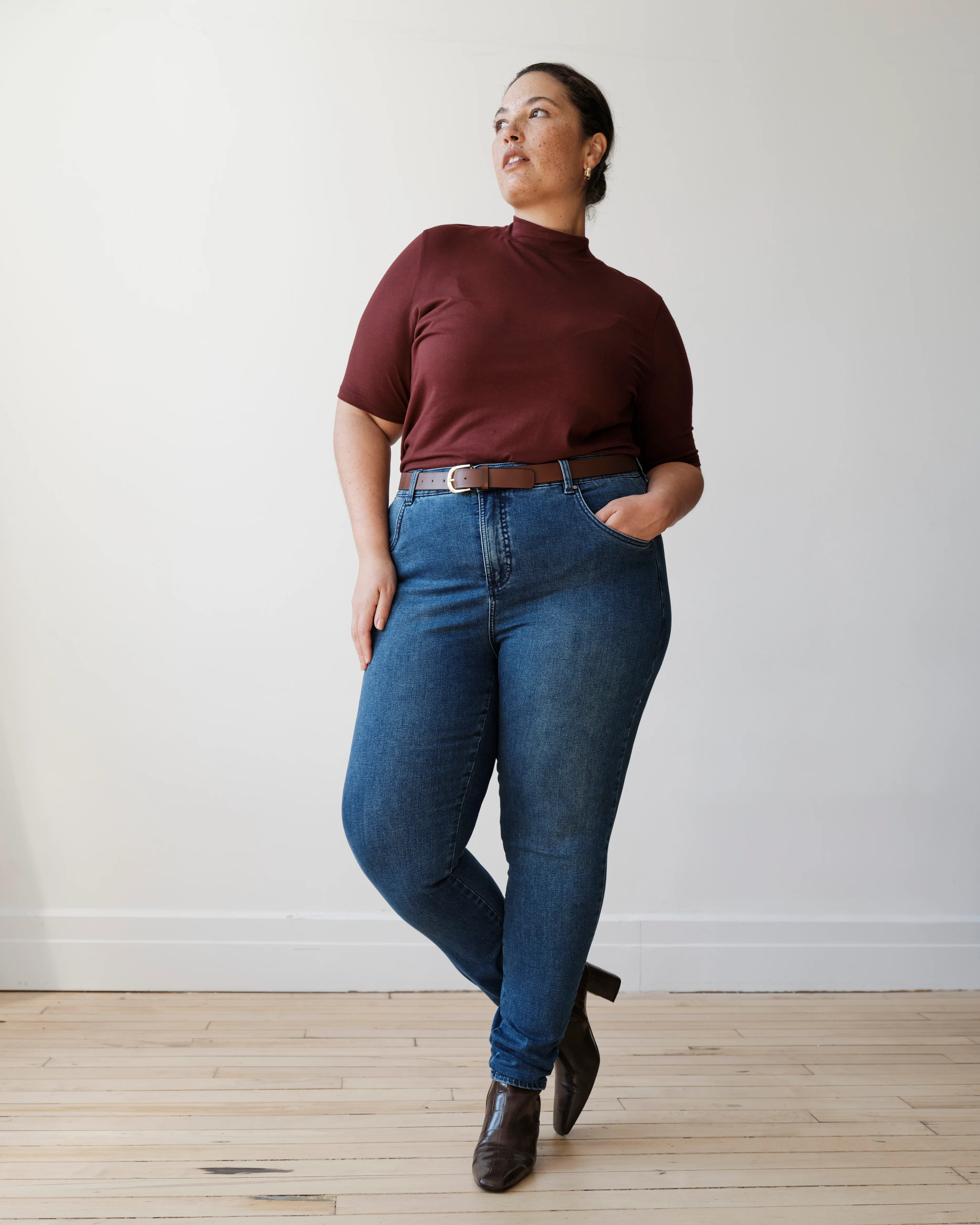 Seine High Rise Skinny Jeans 30 Inch - True Blue - Image 2