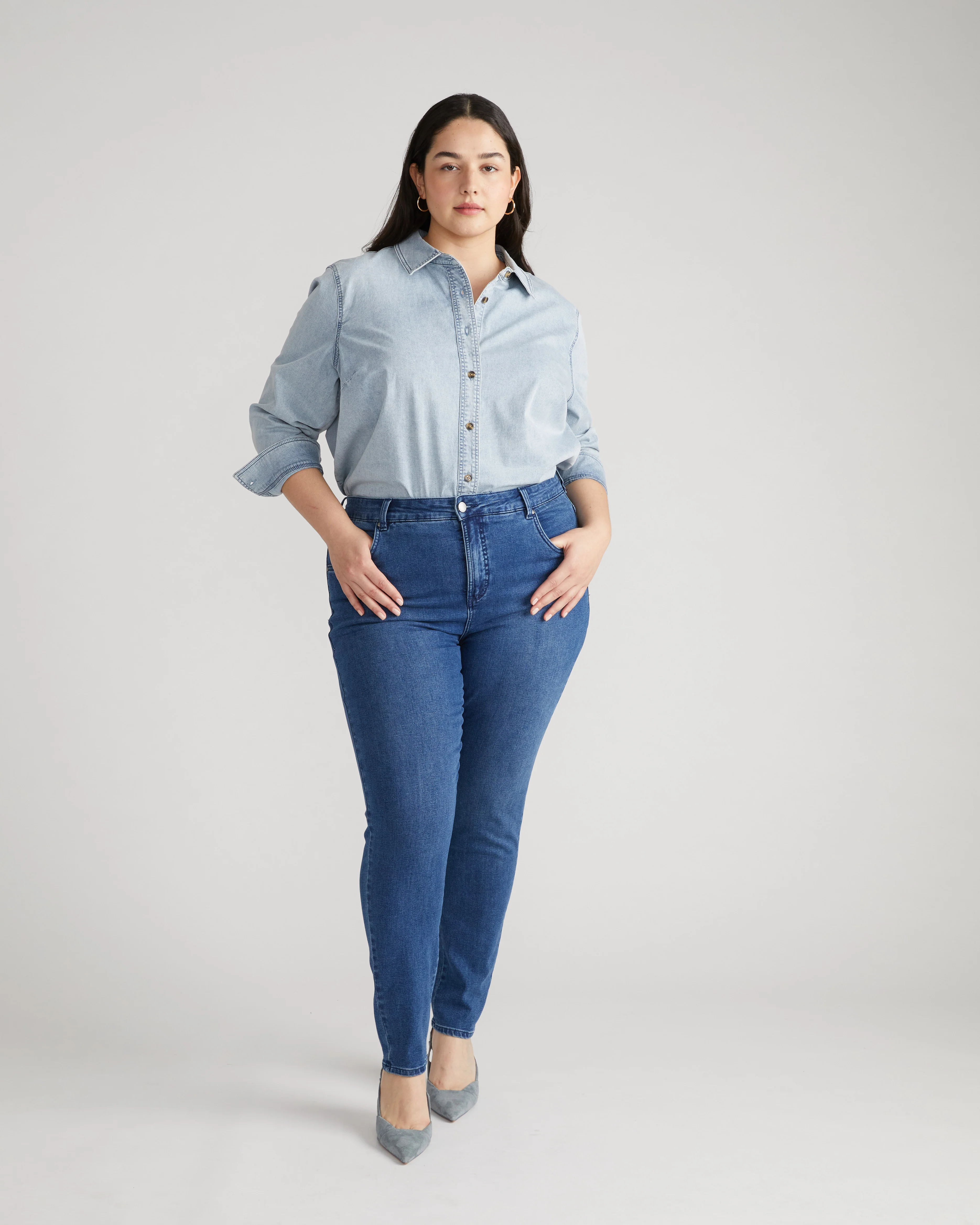 Seine High Rise Skinny Jeans 30 Inch - True Blue - Image 6
