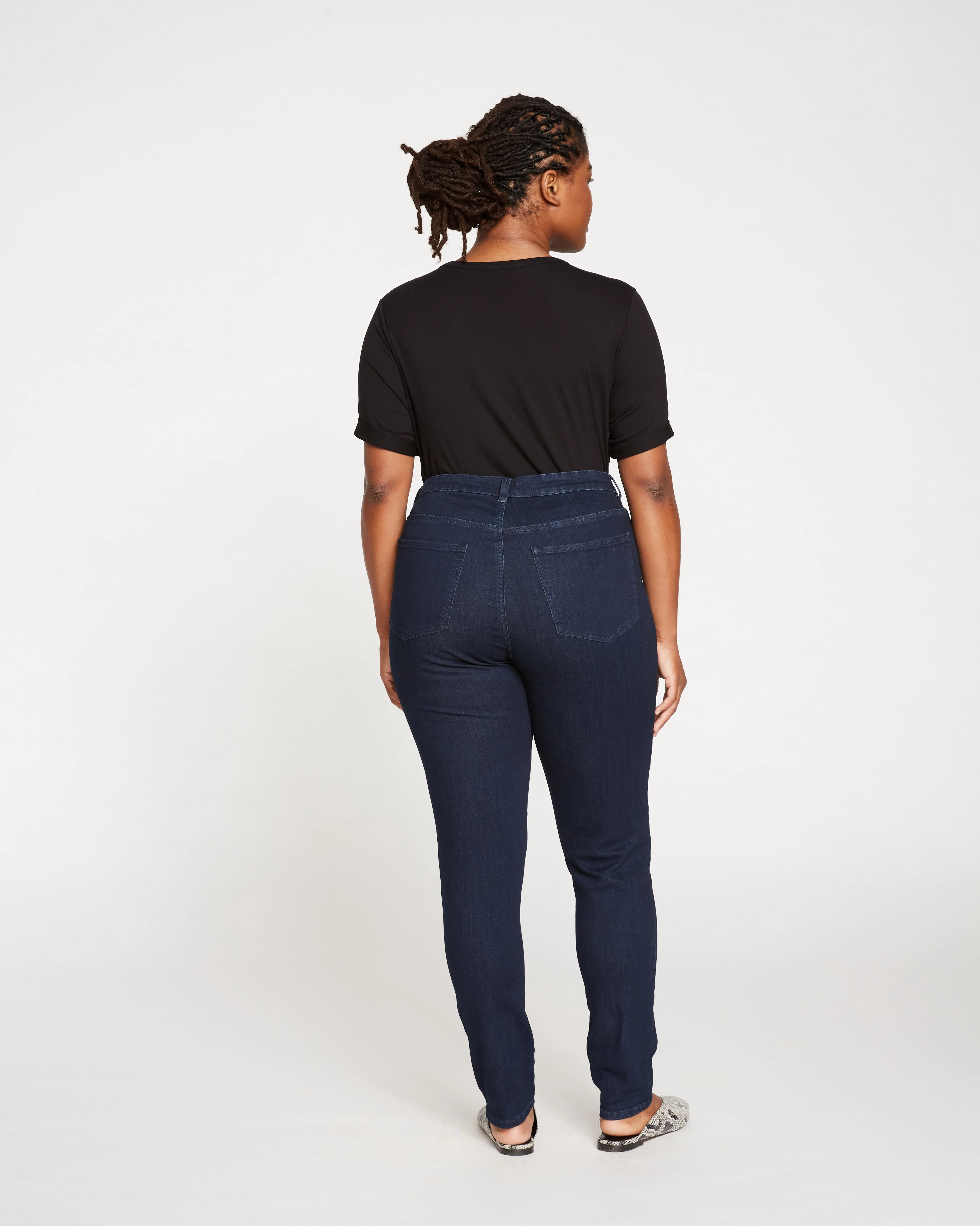 Seine High Rise Skinny Jeans 32 Inch - Dark Indigo - Image 2