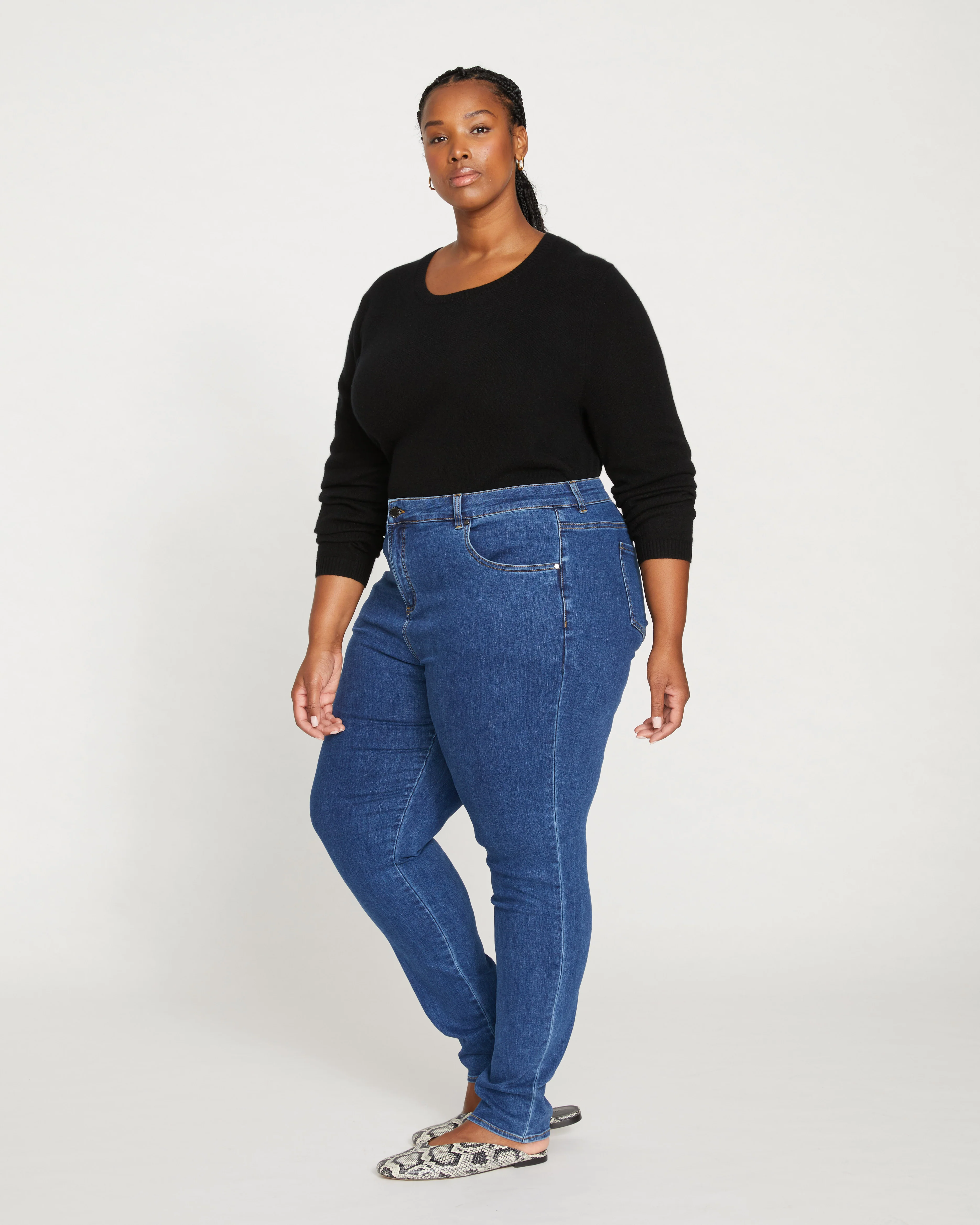 Seine High Rise Skinny Jeans 32 Inch - Odeon Blue - Image 3