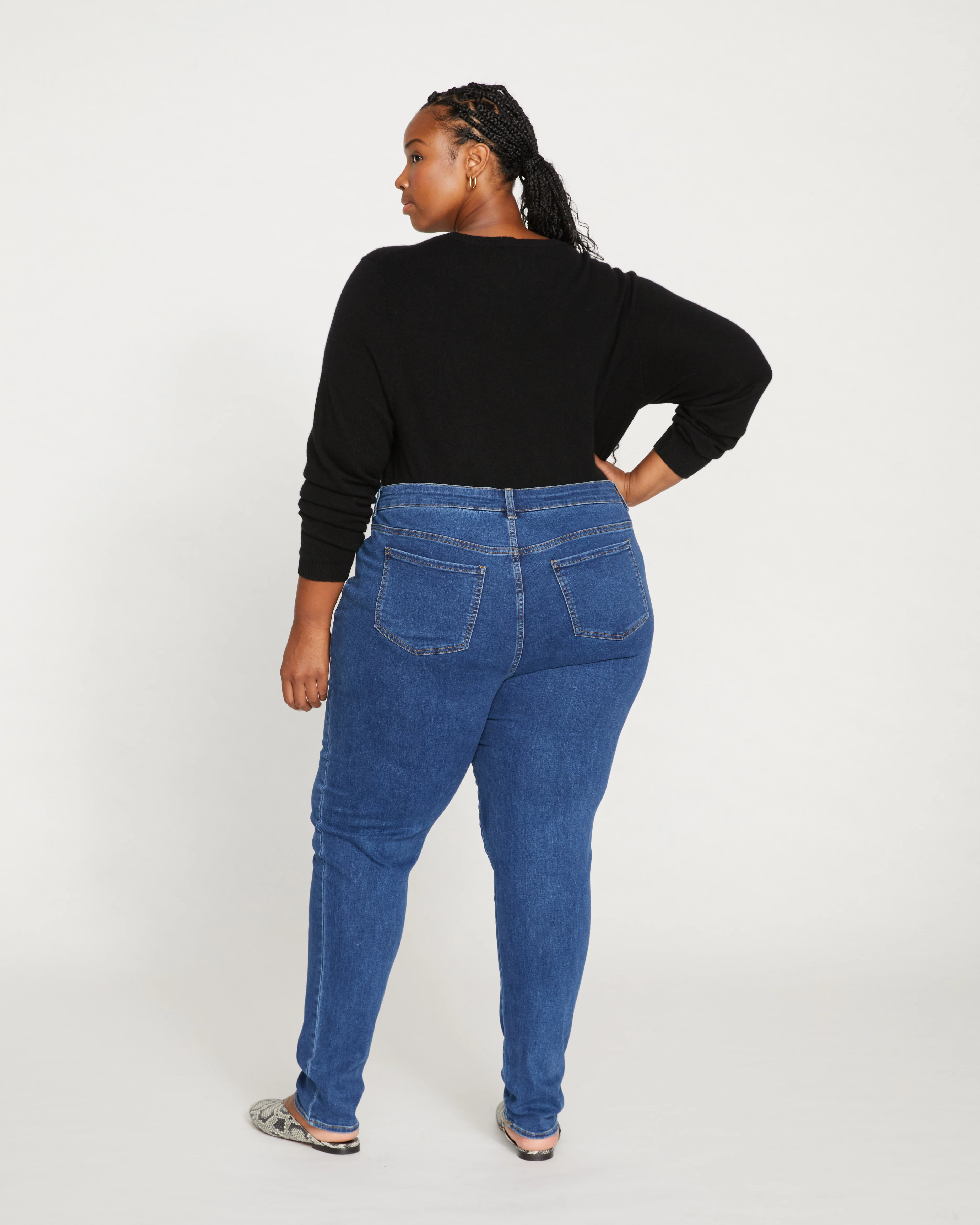 Seine High Rise Skinny Jeans 32 Inch - Odeon Blue - Image 4
