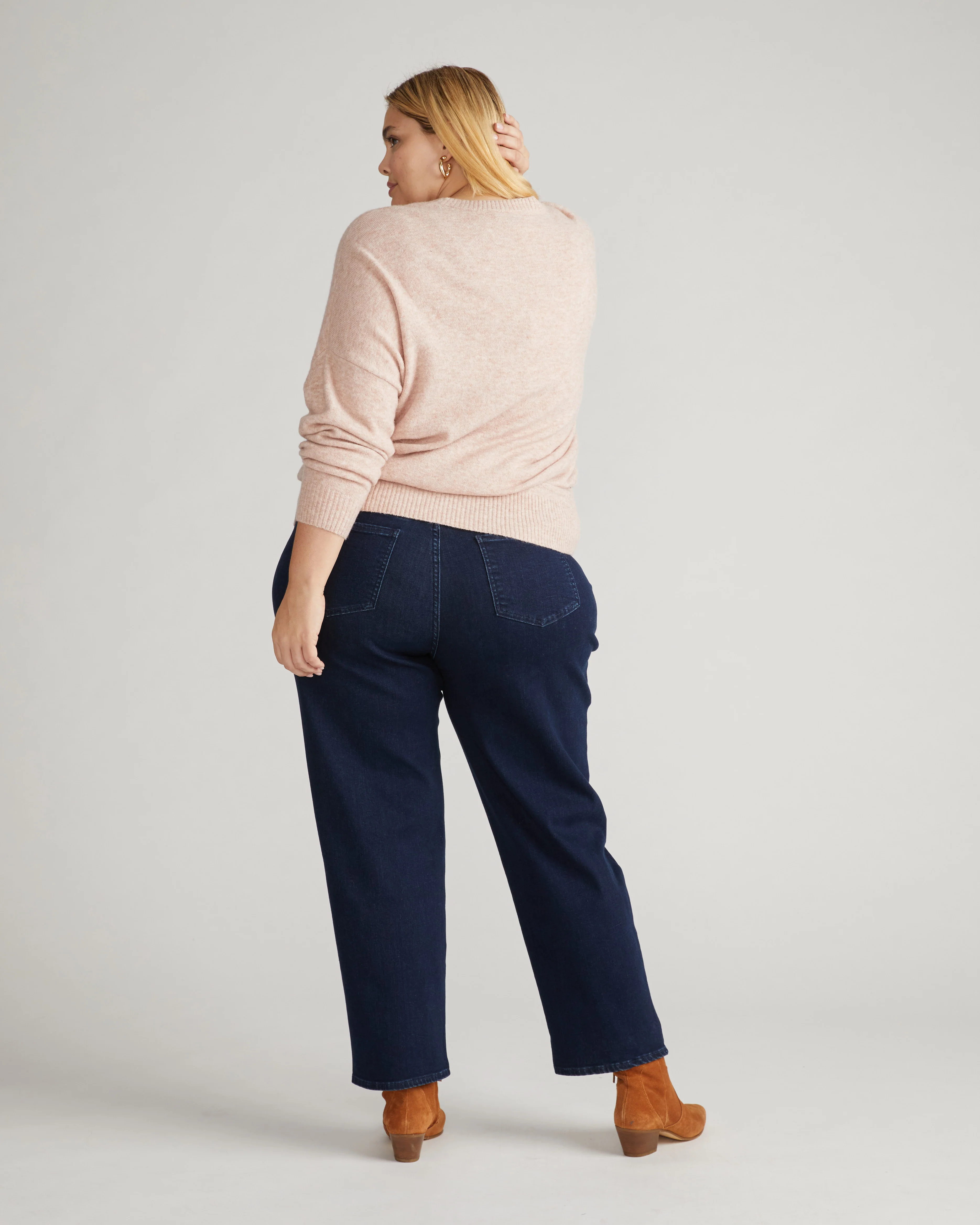 Seine High Rise Straight Leg Jean 29 Inch - Dark Indigo - Image 3