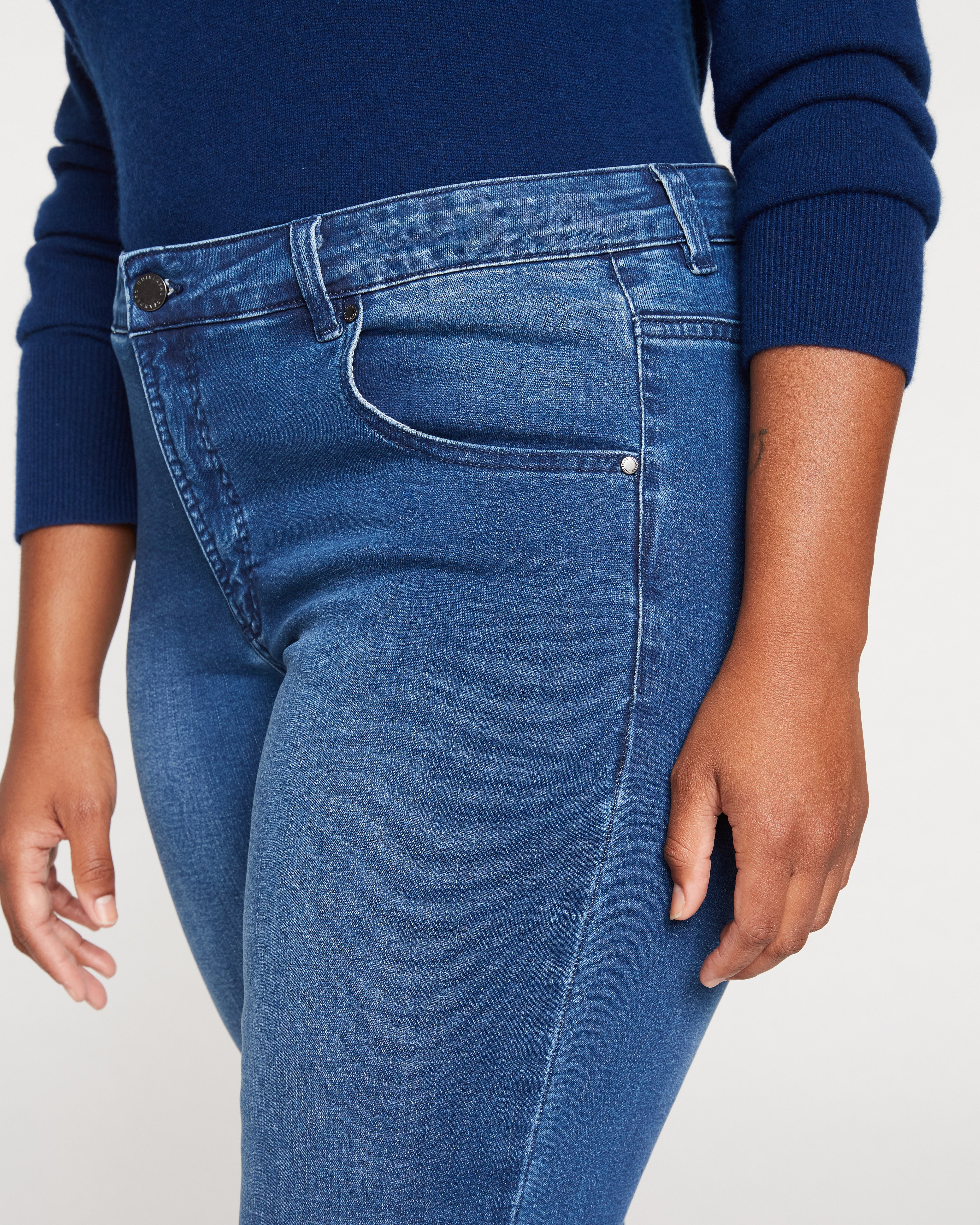 Seine Mid Rise Skinny Jeans 27 Inch - True Blue - Image 4