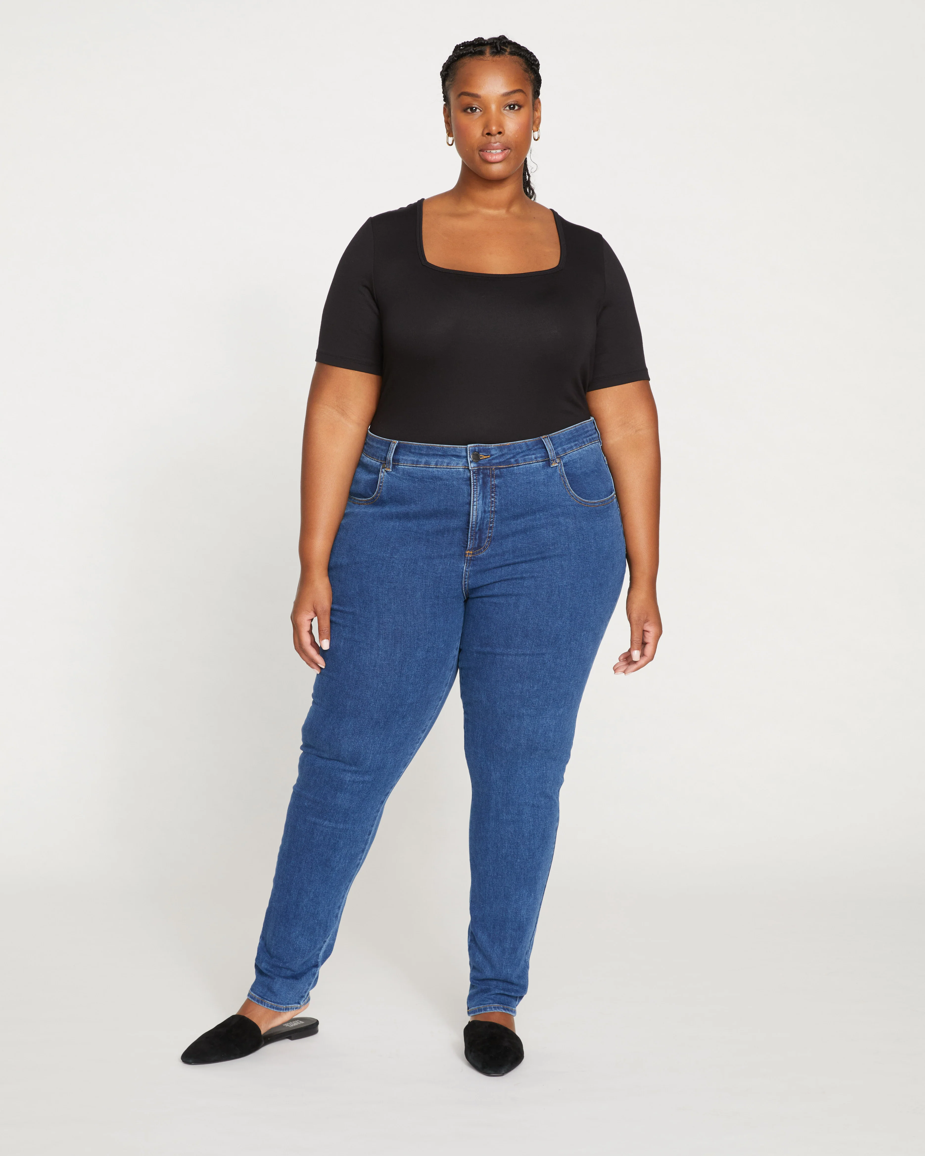 Seine Mid Rise Skinny Jeans 32 Inch - Odeon Blue - Image 2