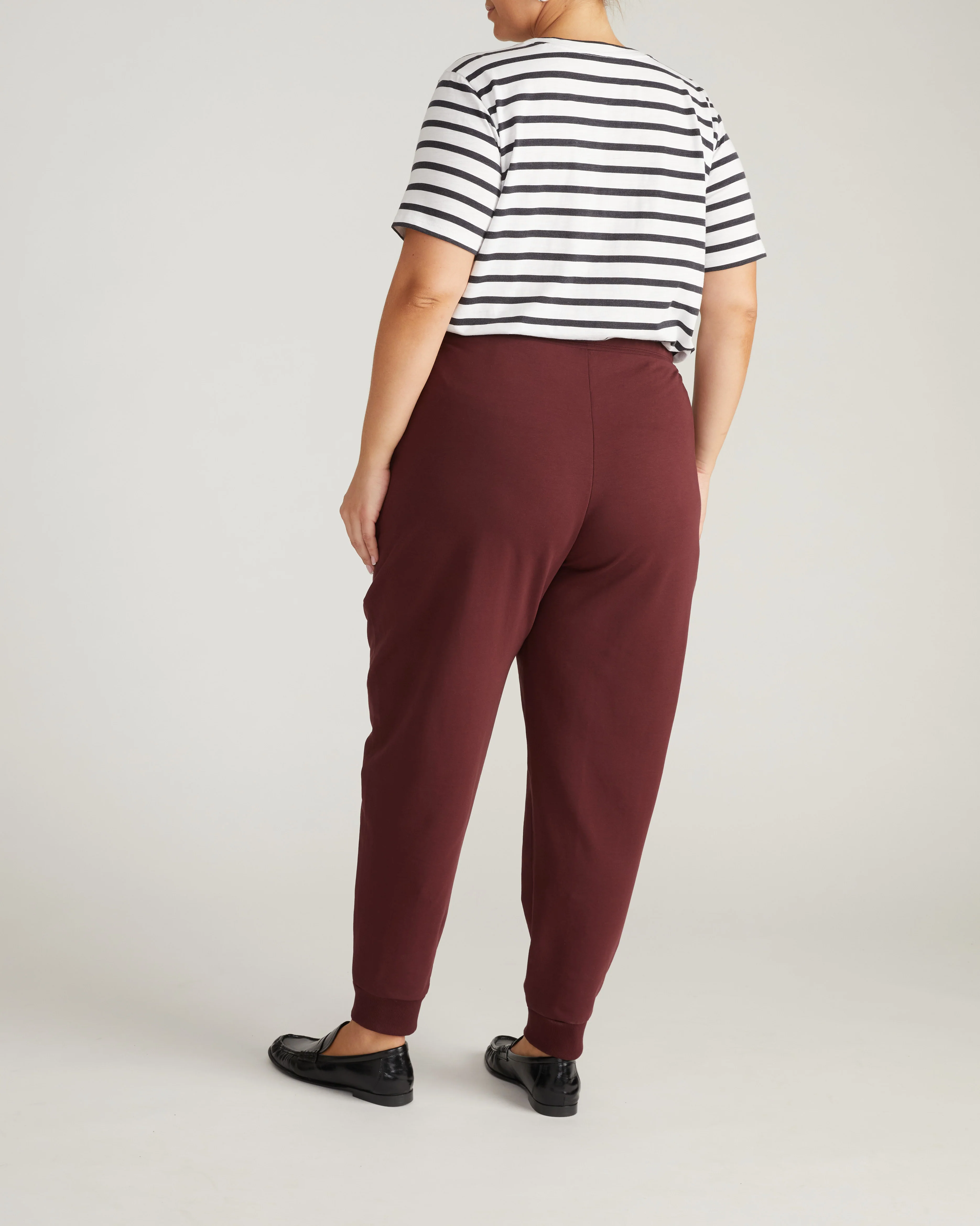 Selma French Terry Jogger - Black Cherry - Image 6