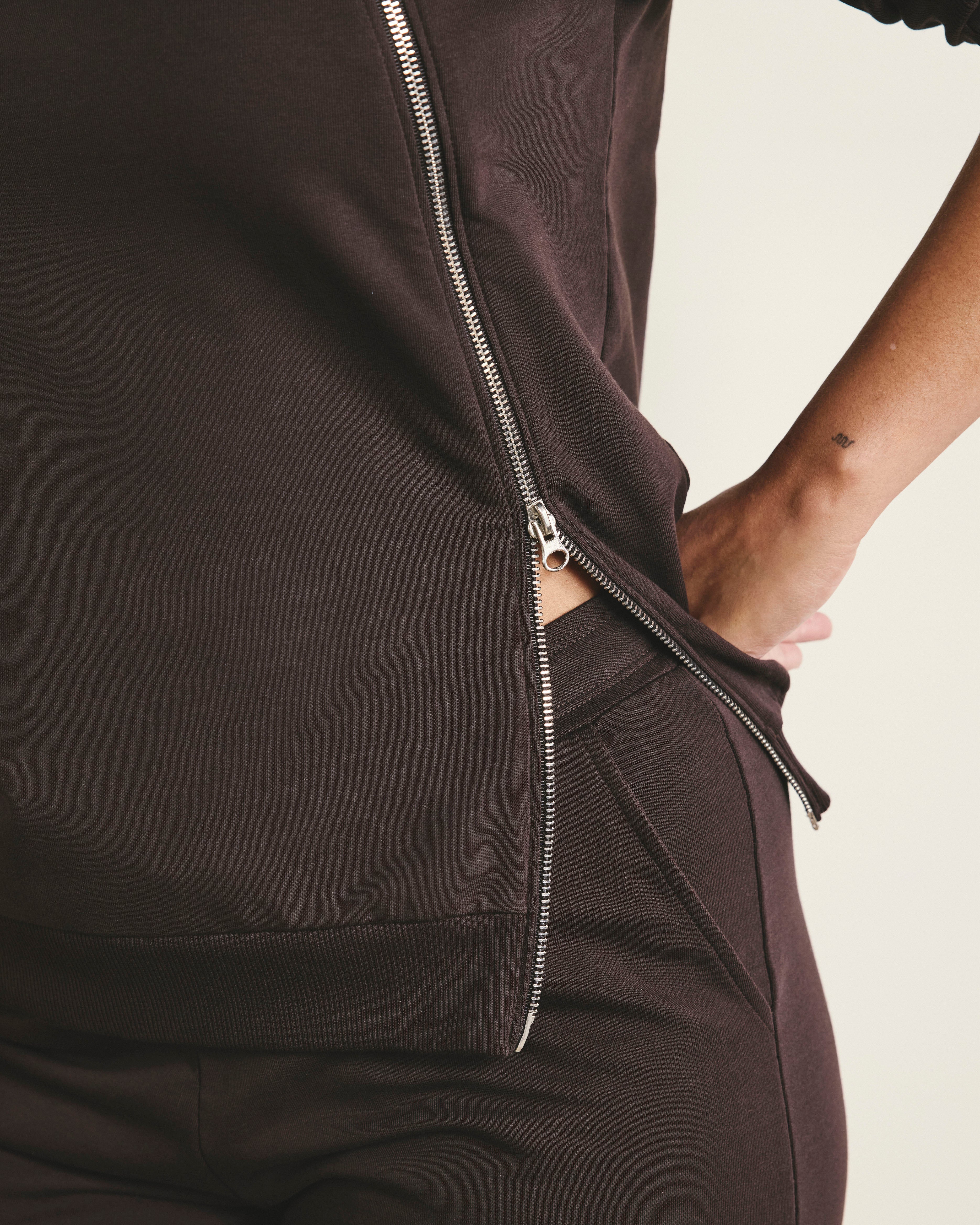 Selma French Terry Jogger - Deep Brown - Image 6