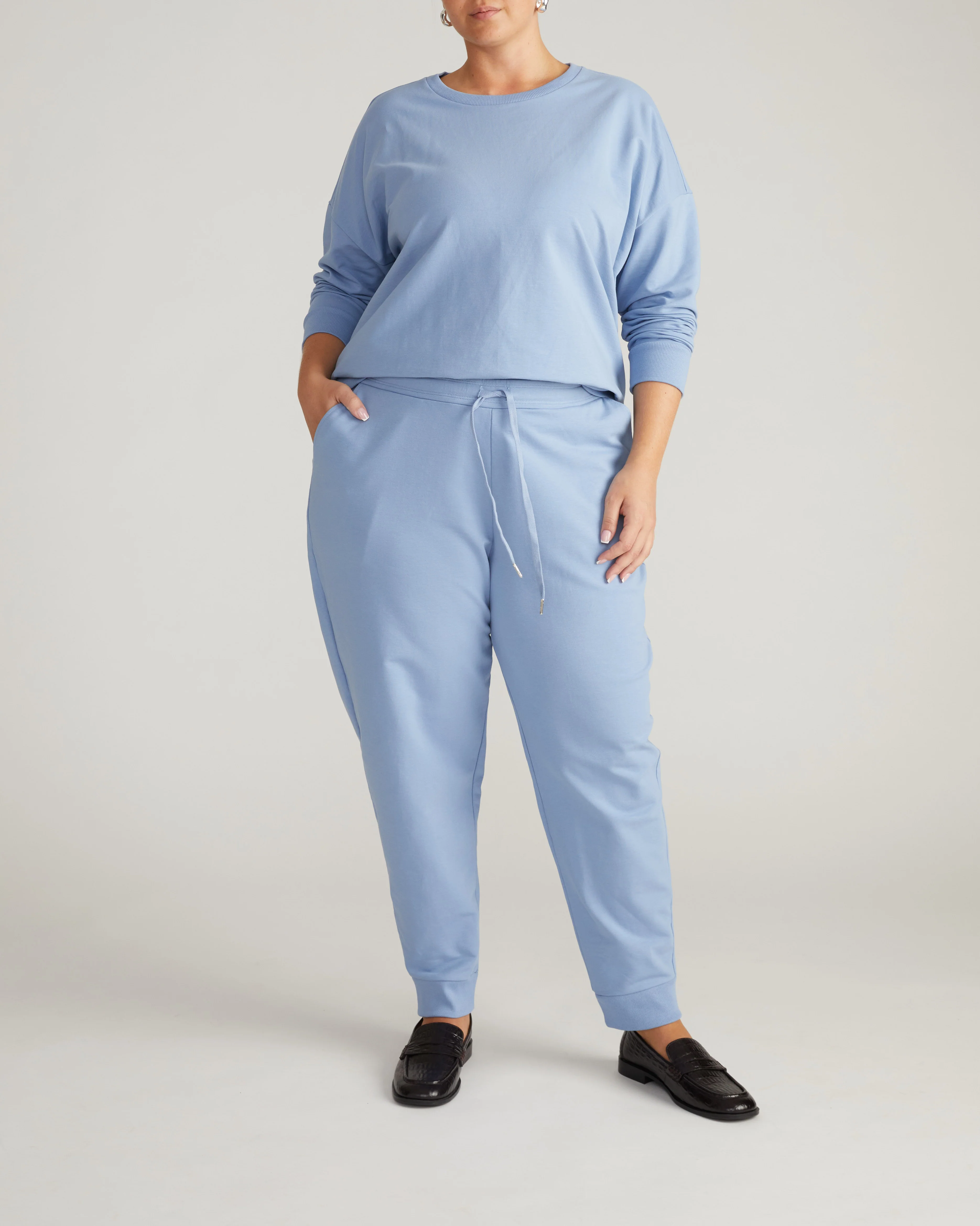 Selma French Terry Jogger - Graceful Blue - Image 3
