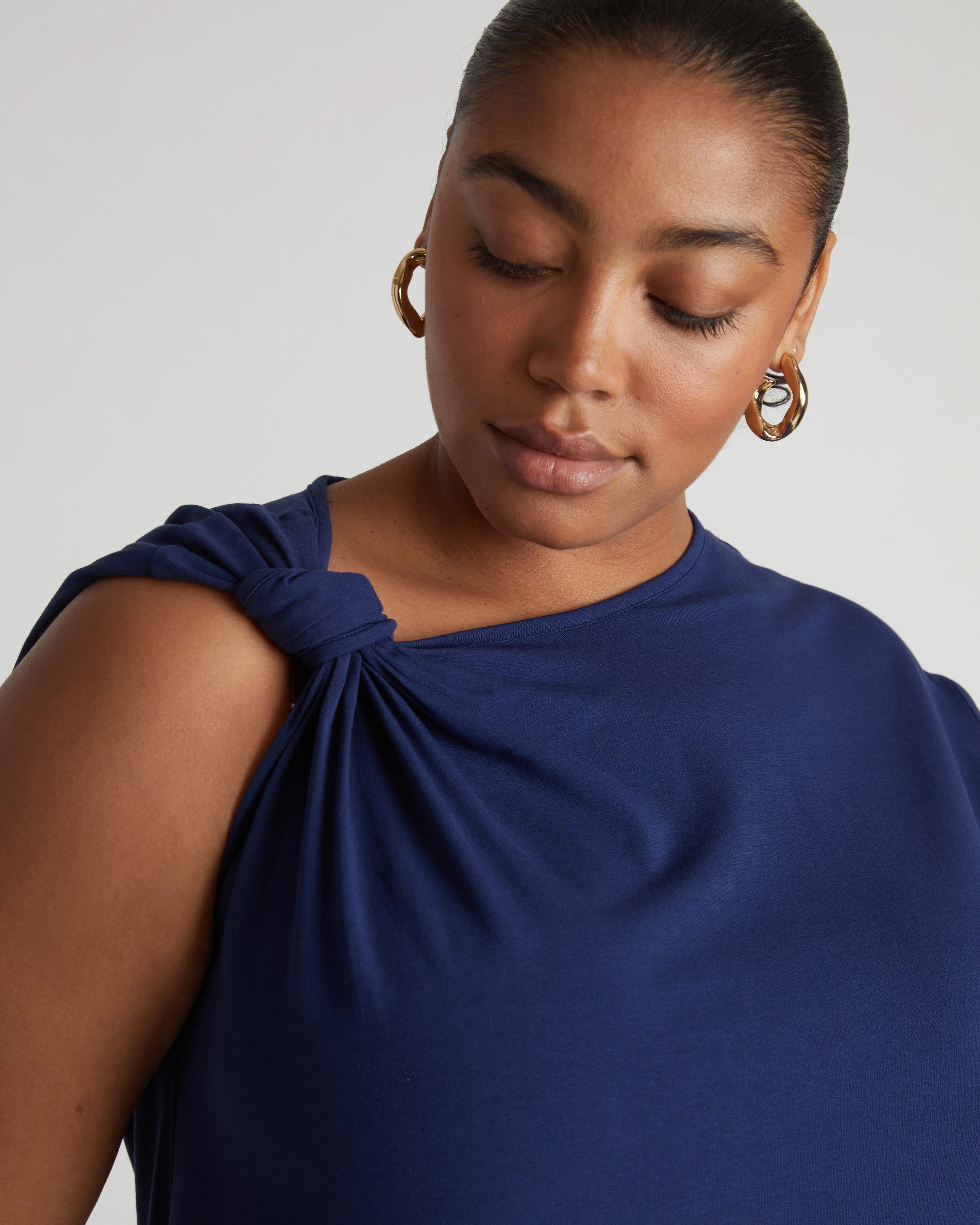 Shoulder Knot Dress - Cenote - Image 5