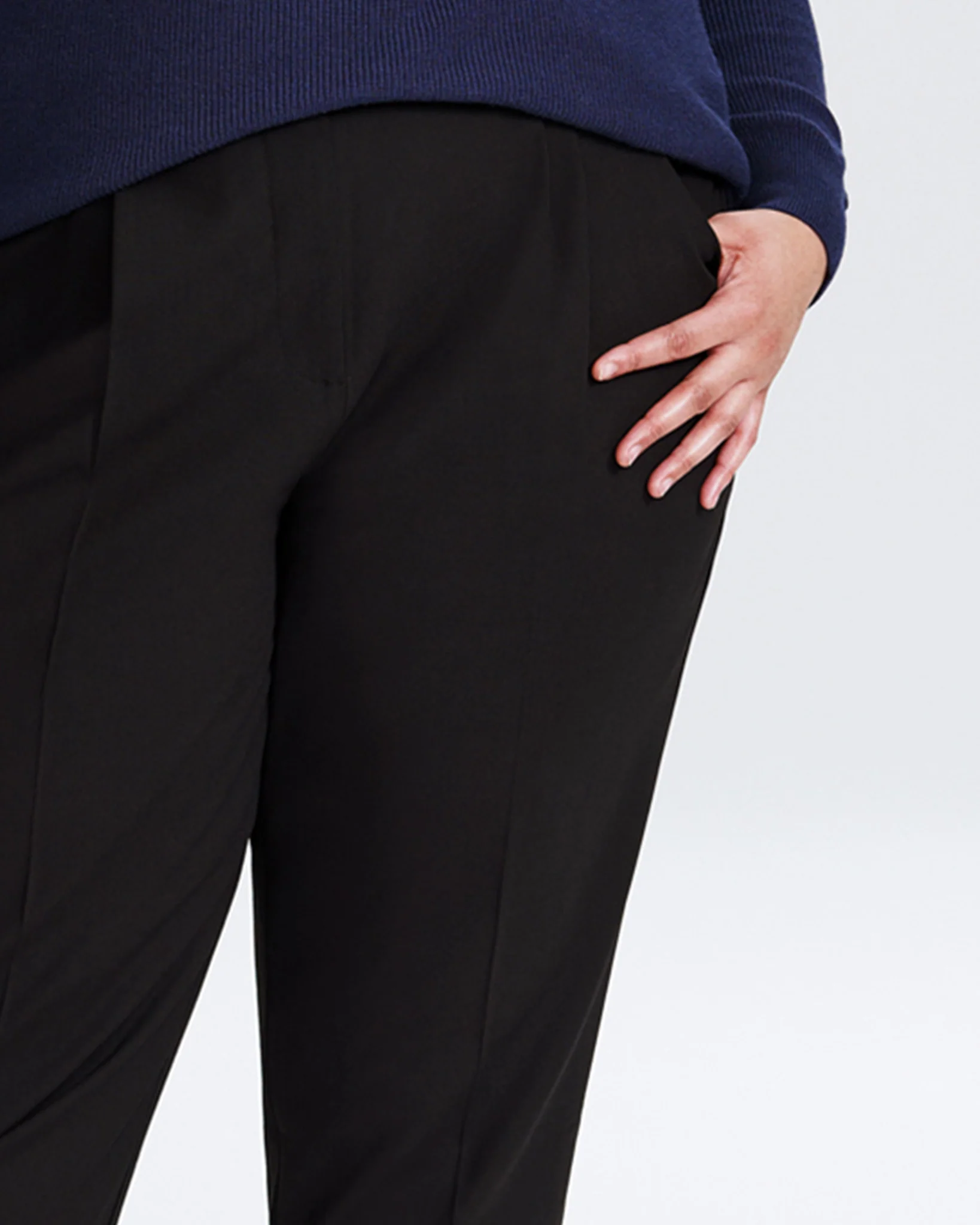 Silvia Slim Cut Trousers 29 inch - Black - Image 4