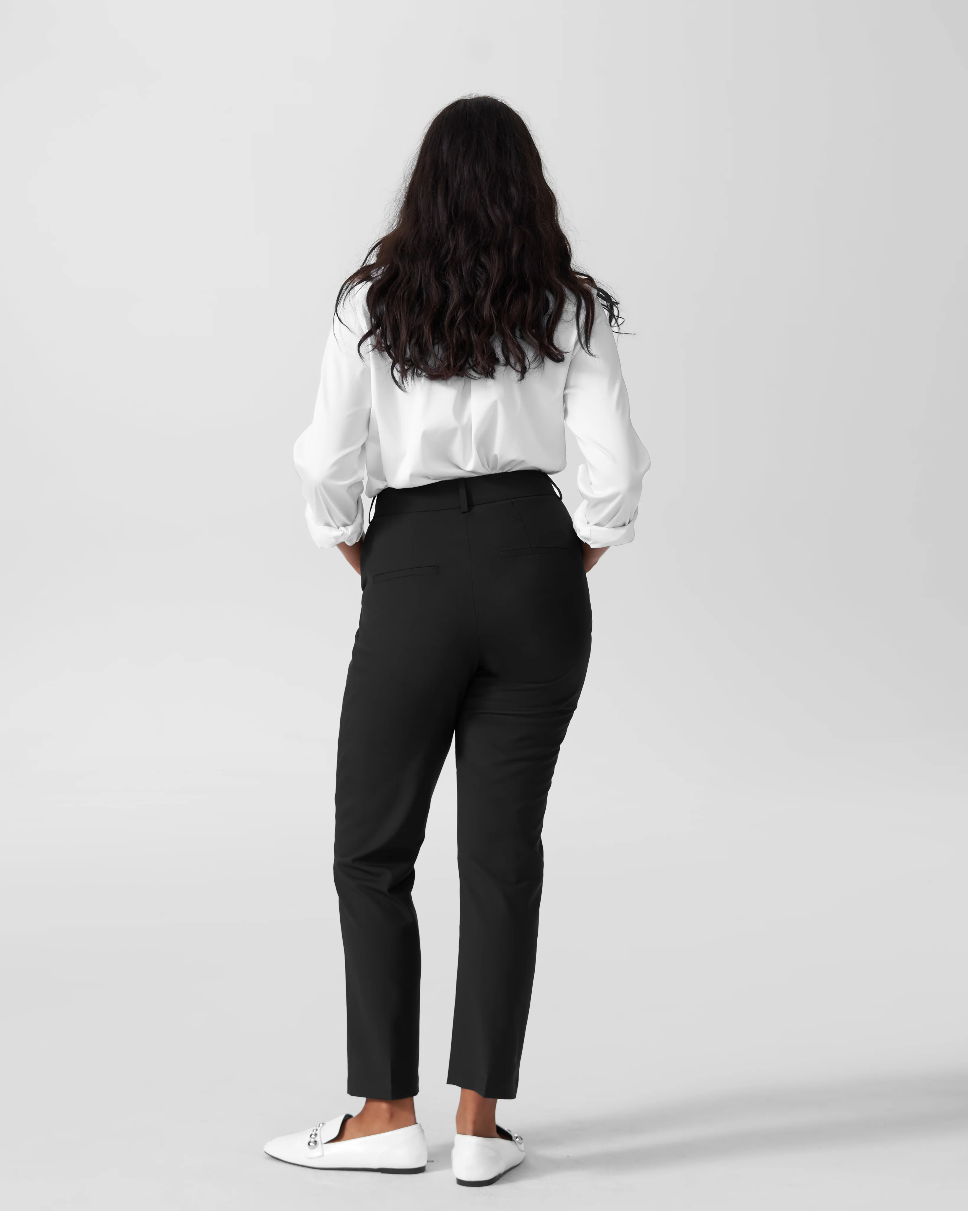 Silvia Slim Cut Trousers 29 inch - Black - Image 8