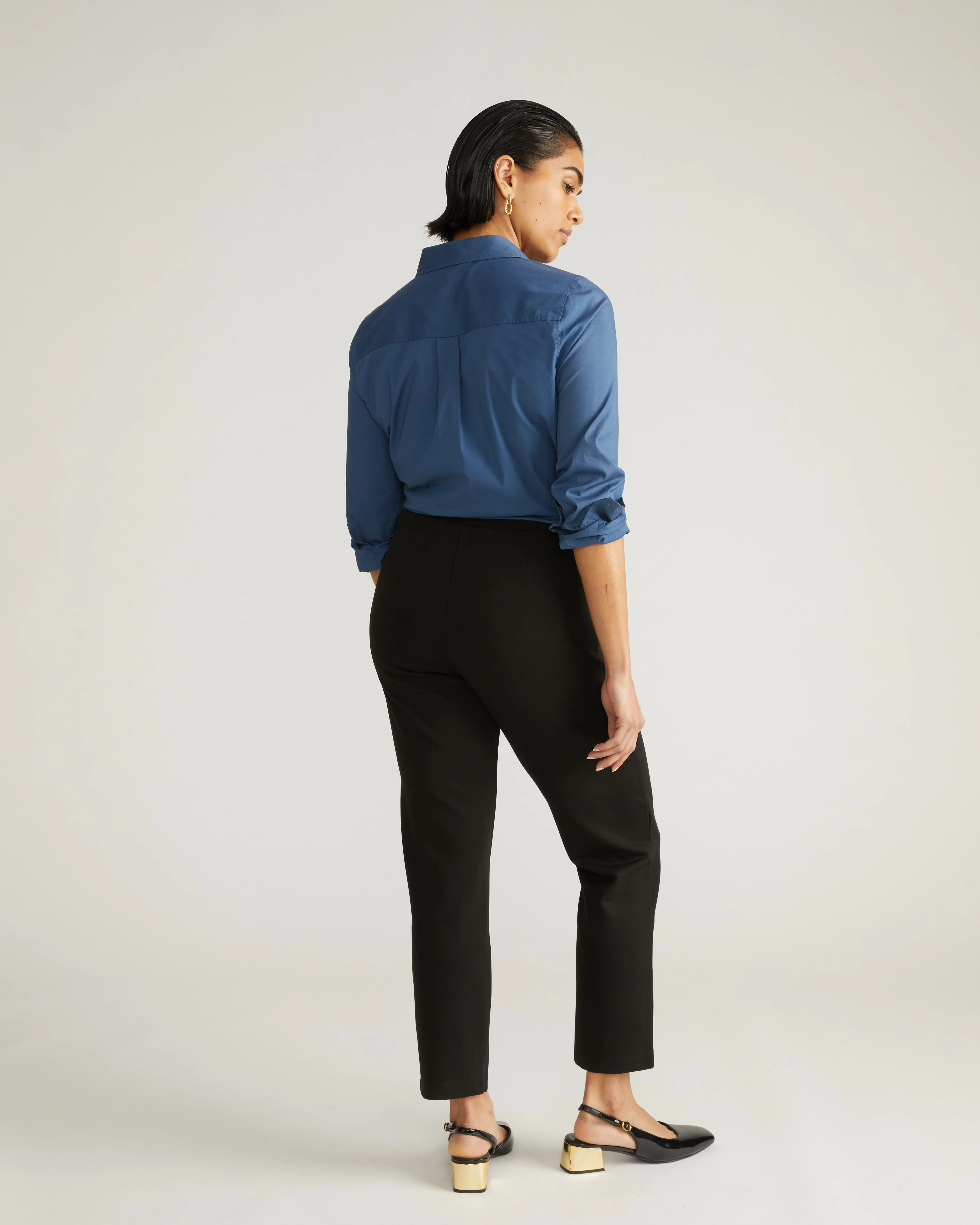 Smart Signature Ponte Pants - Black - Image 3