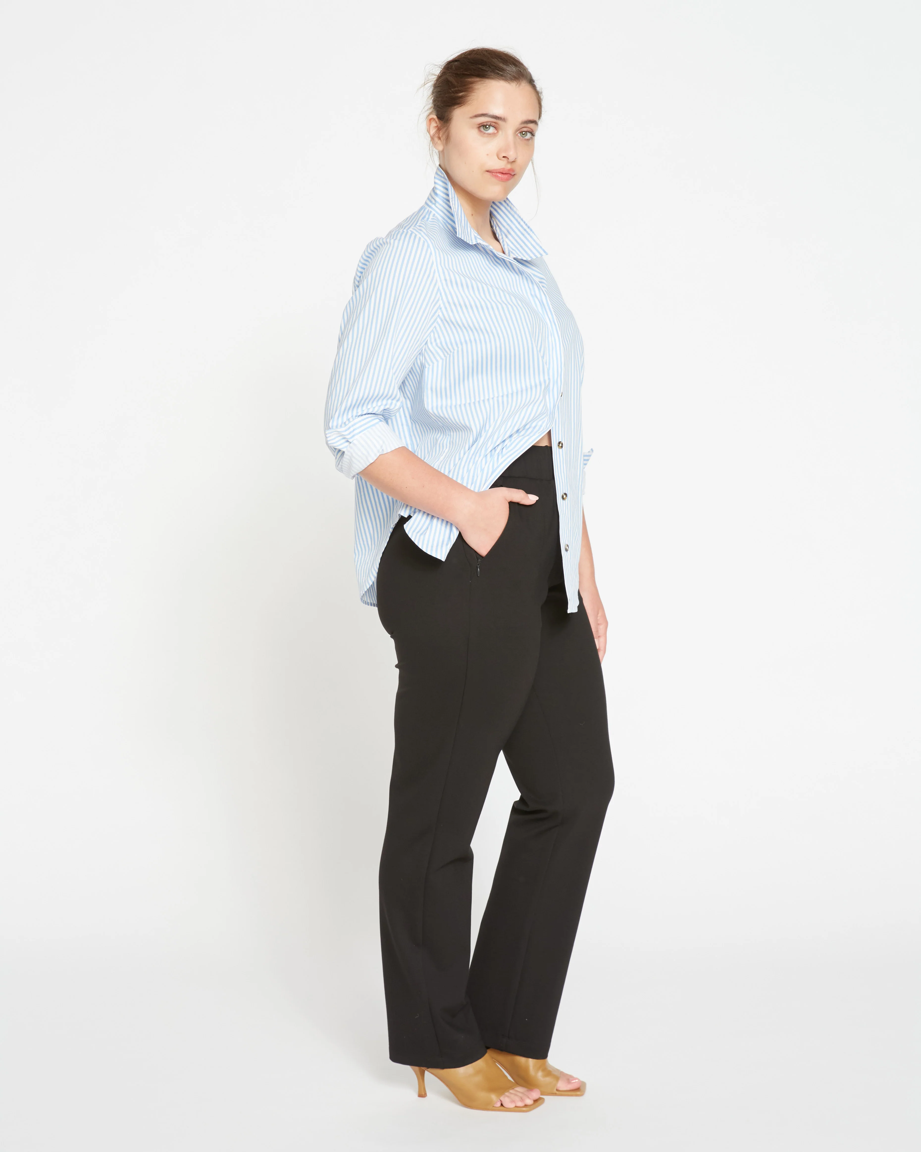 Smart Signature Ponte Pants Long - Black - Image 3