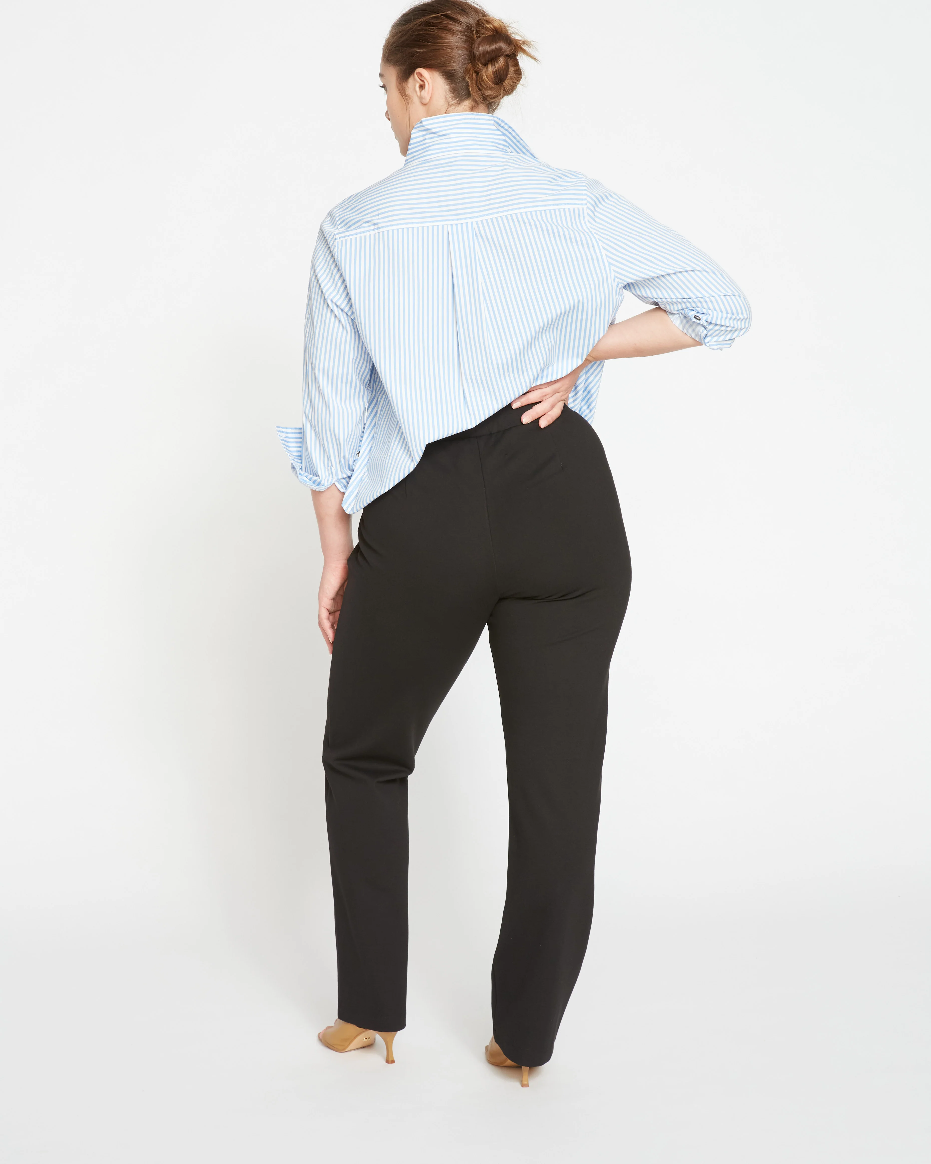 Smart Signature Ponte Pants Long - Black - Image 4
