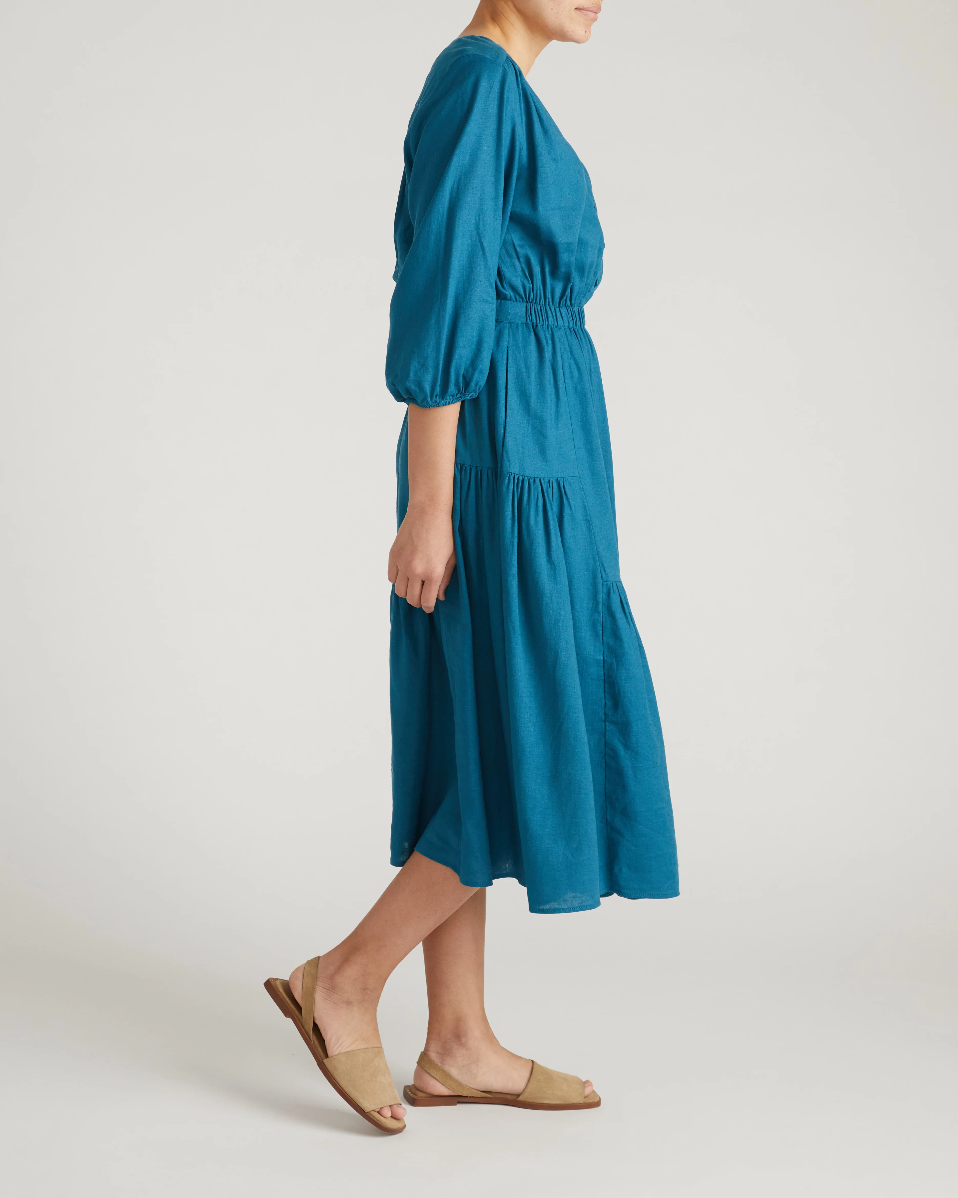Sorrento Linen Midi Dress - Ink Blue - Image 8