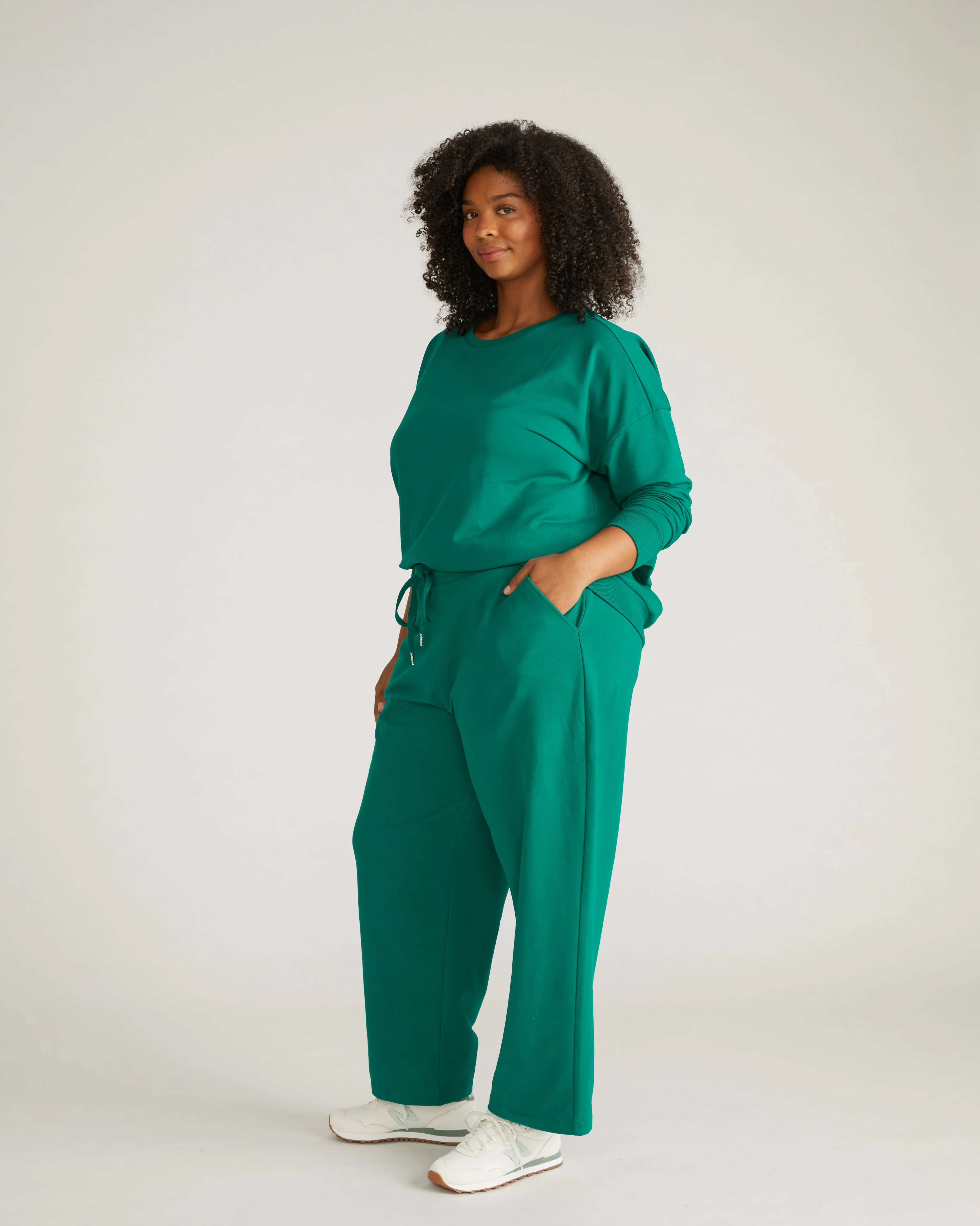 Straight Leg French Terry Sweatpants - Aventurine - Image 3