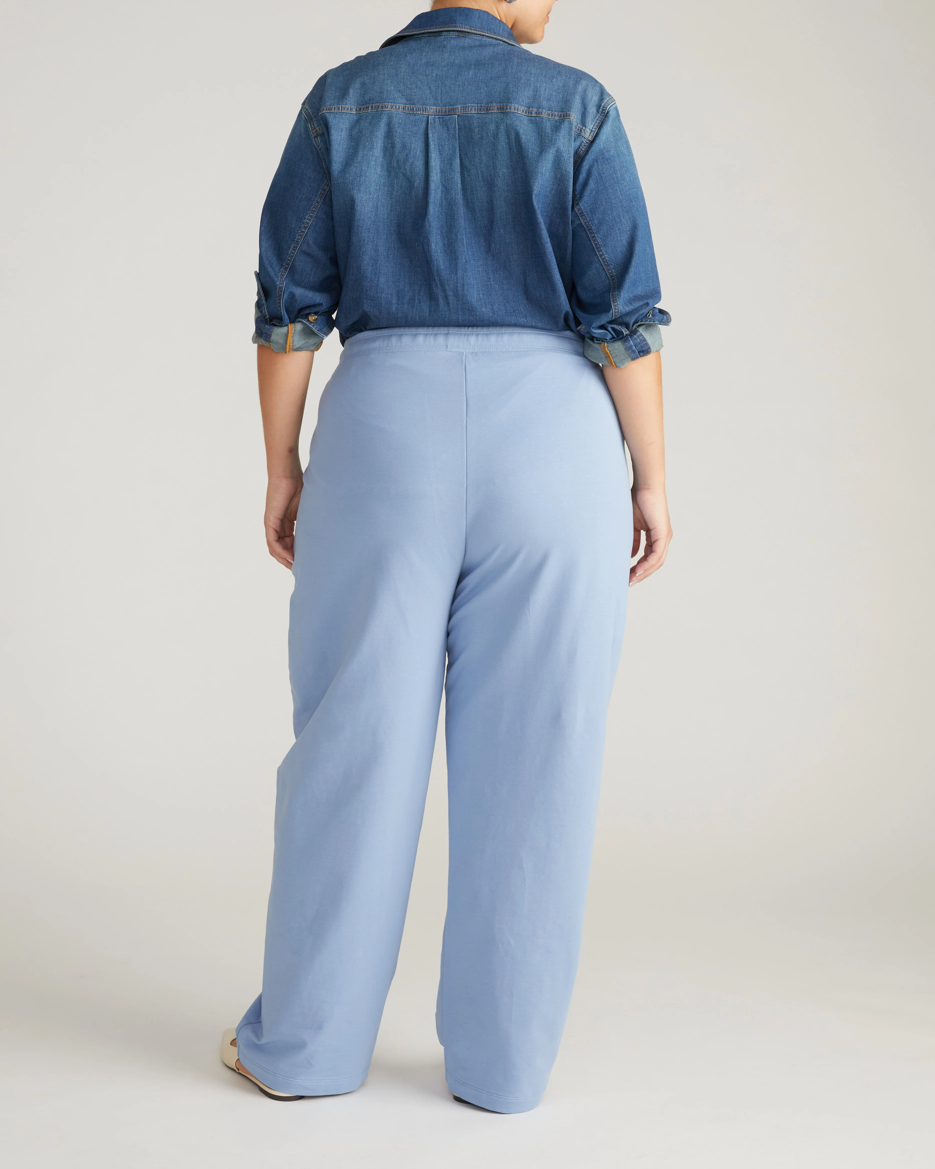Straight Leg French Terry Sweatpants - Graceful Blue - Image 6