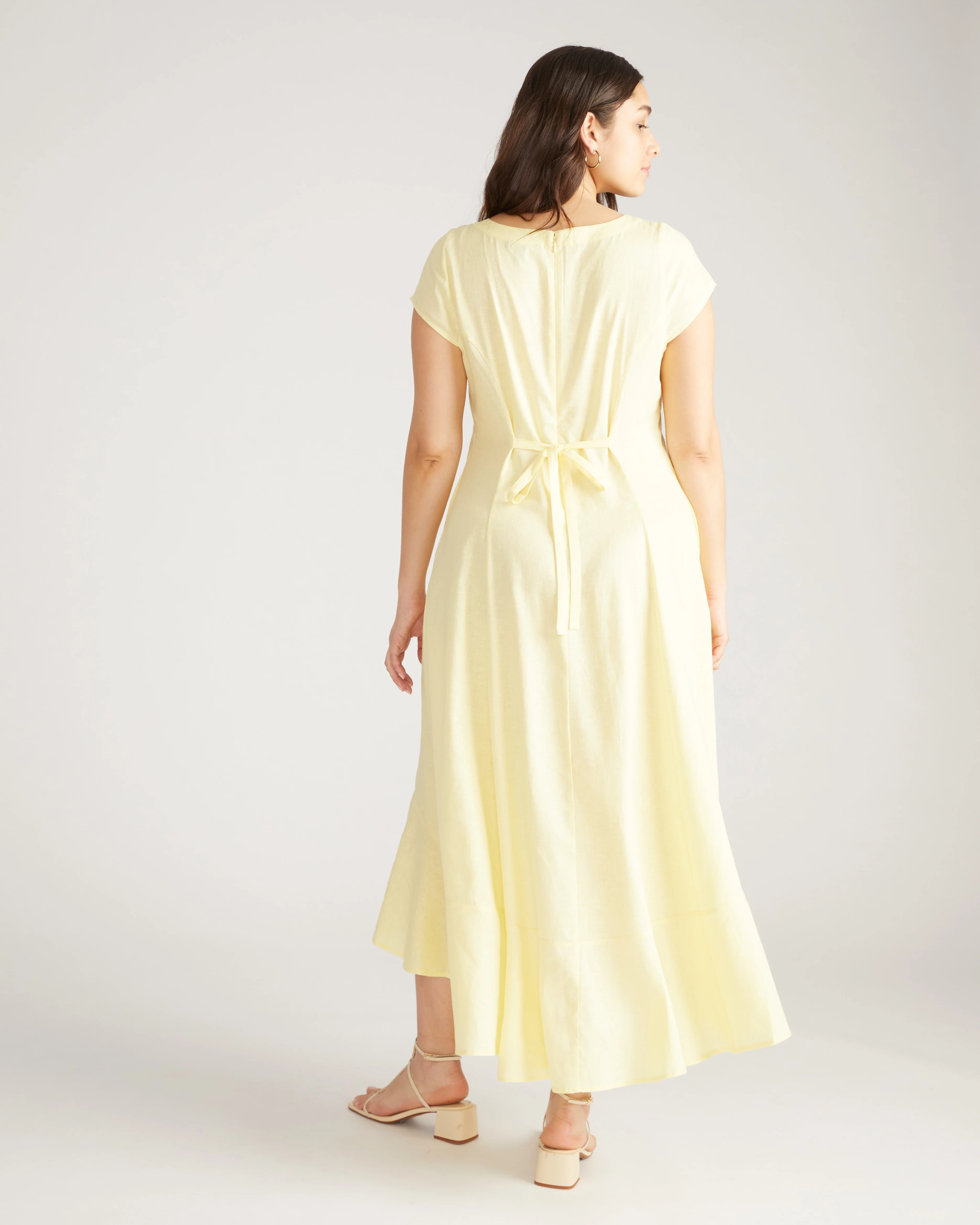 Sunset Linen Flounce Dress - Twinkle - Image 3
