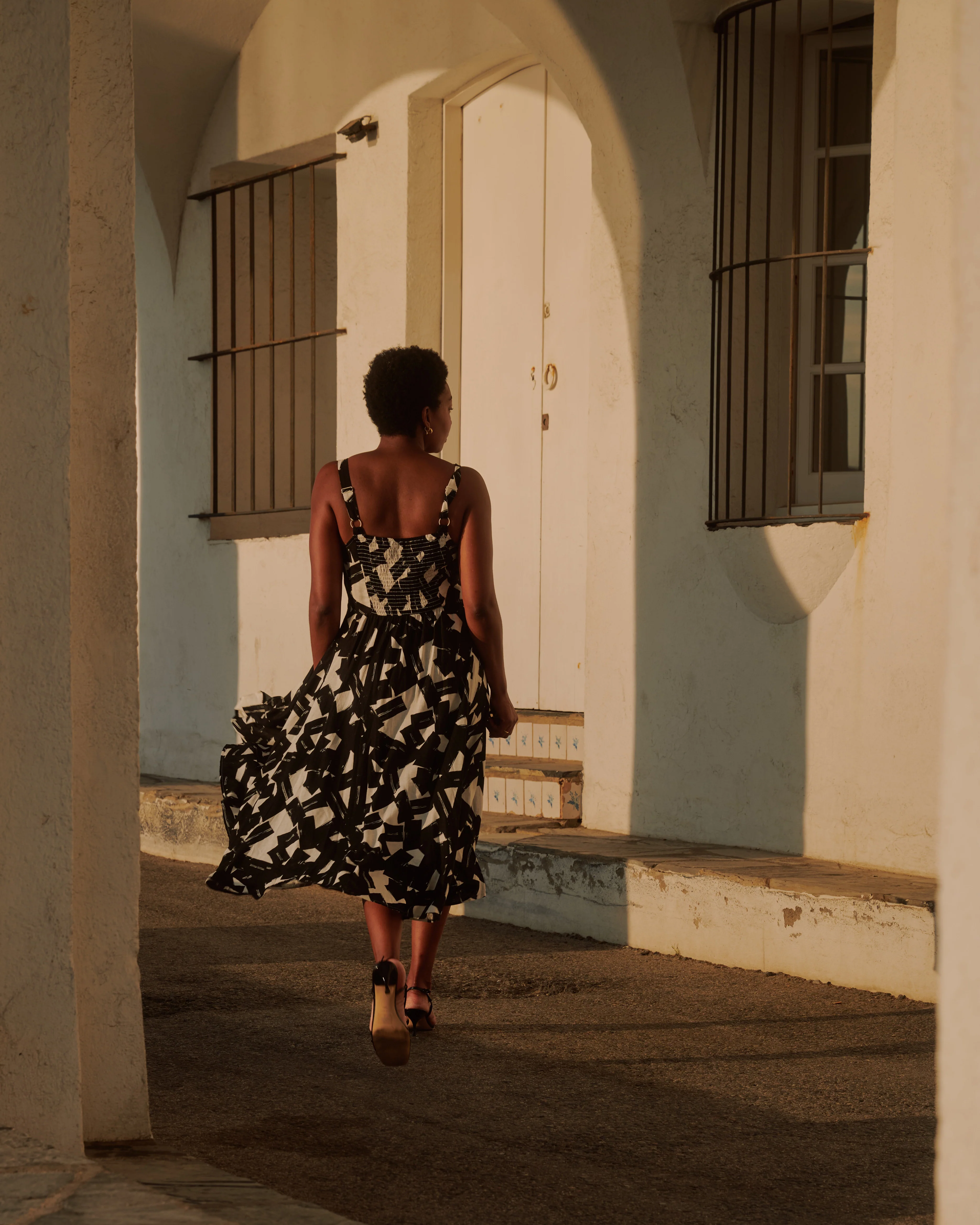 Sunshower Flowy Linen Dress - Santiago Print - Image 10