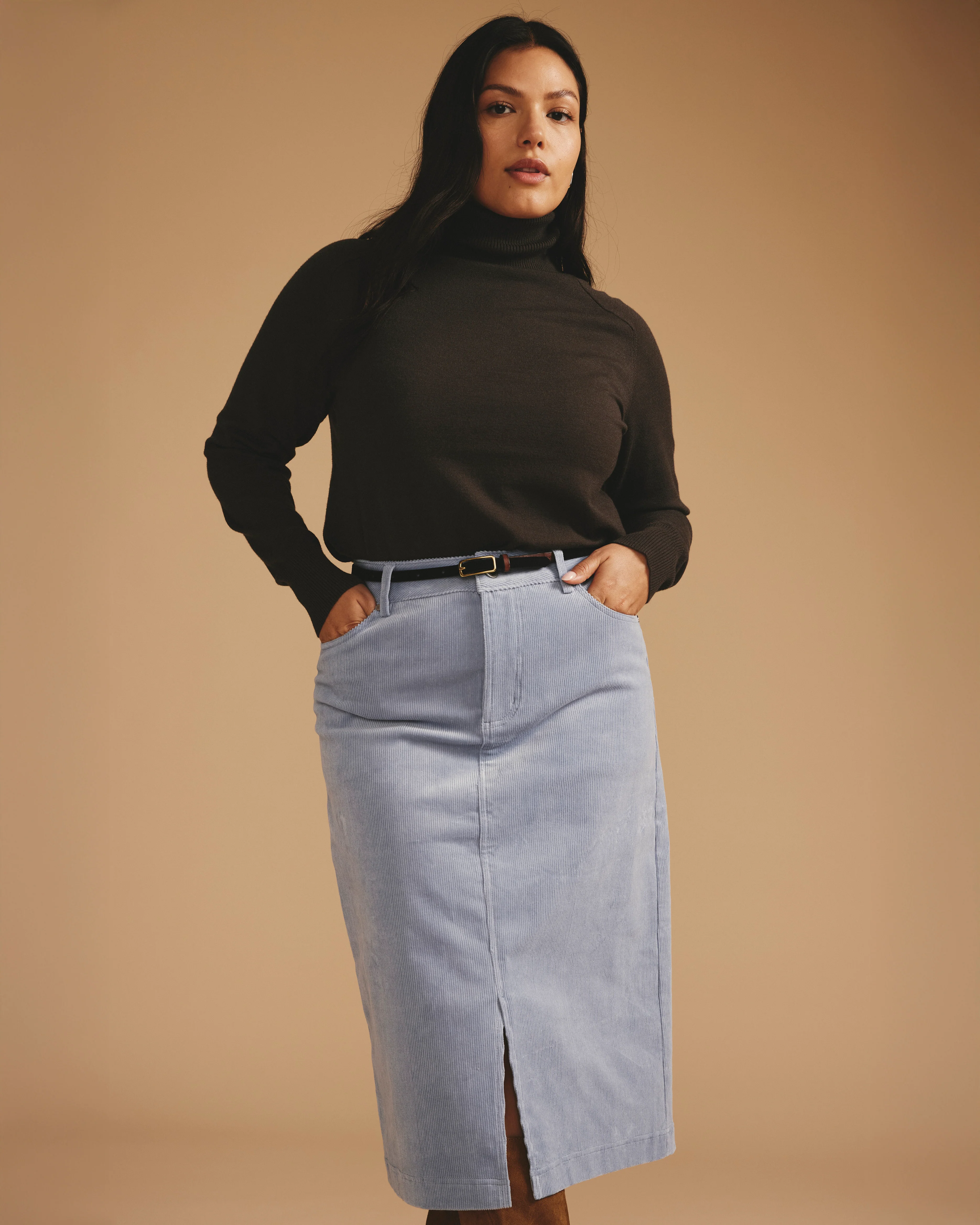 Suzi Corduroy Skirt - Washed Rain - Image 2