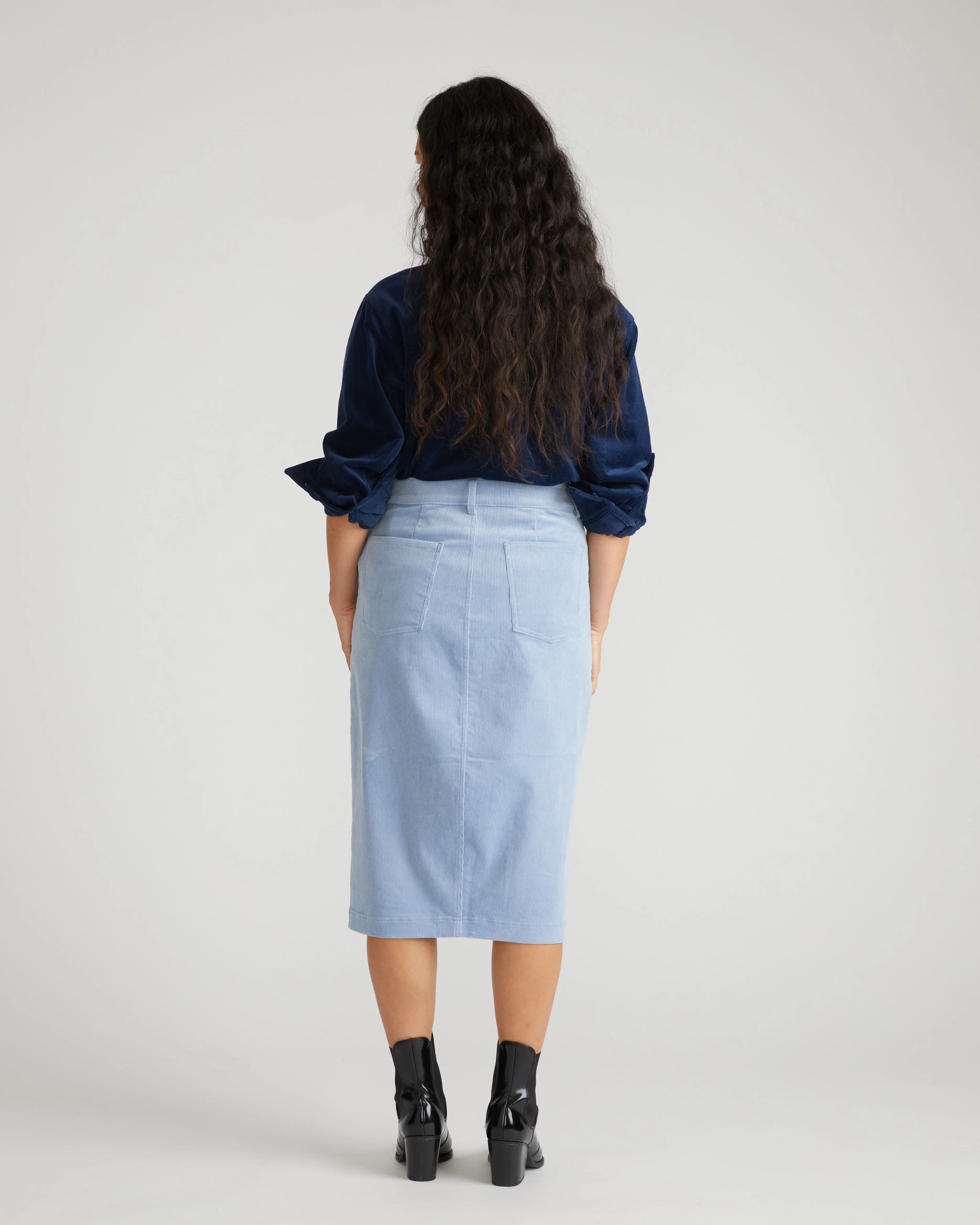 Suzi Corduroy Skirt - Washed Rain - Image 7