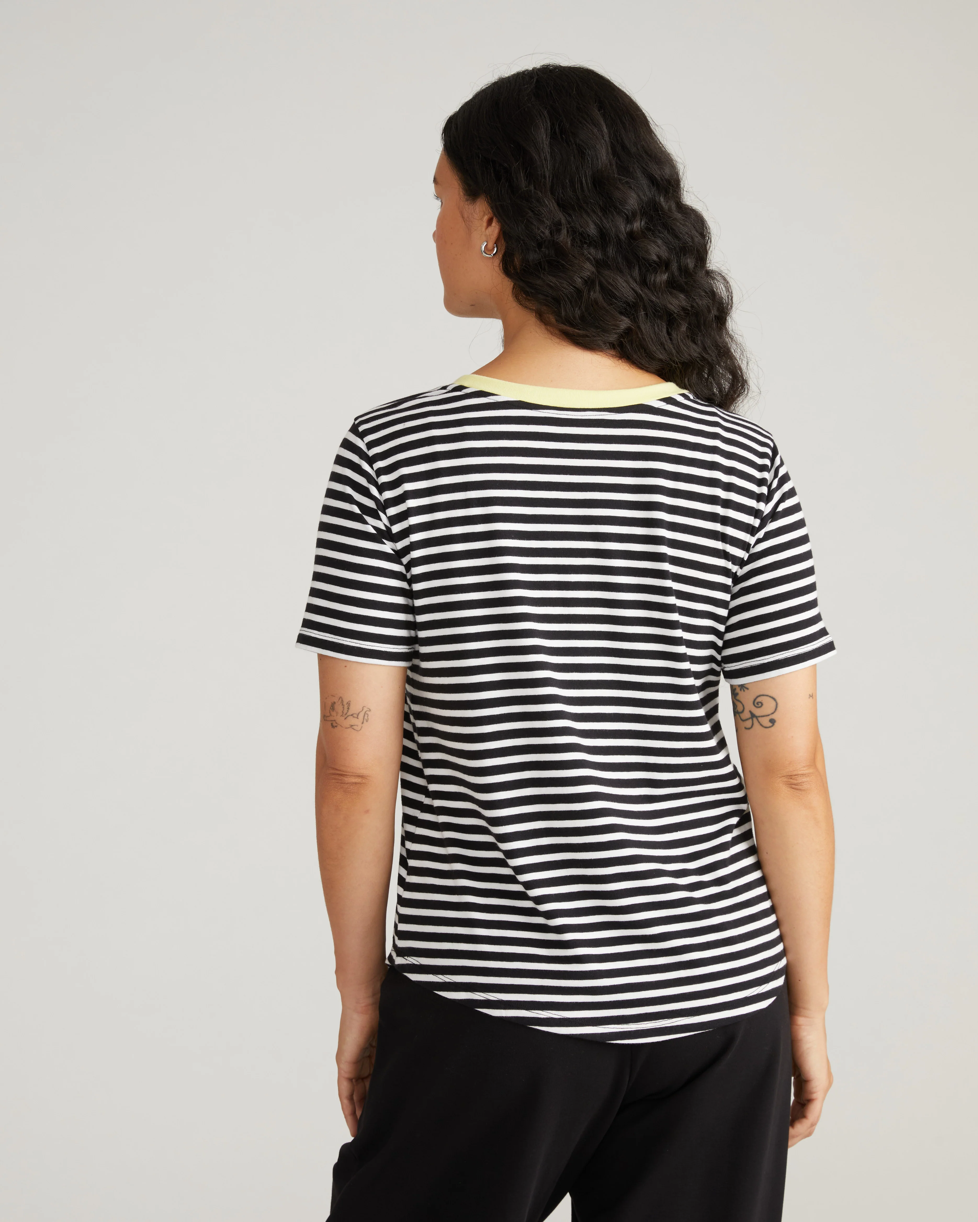 Tee Rex - Black/White Stripe with Reed Trim - Image 3