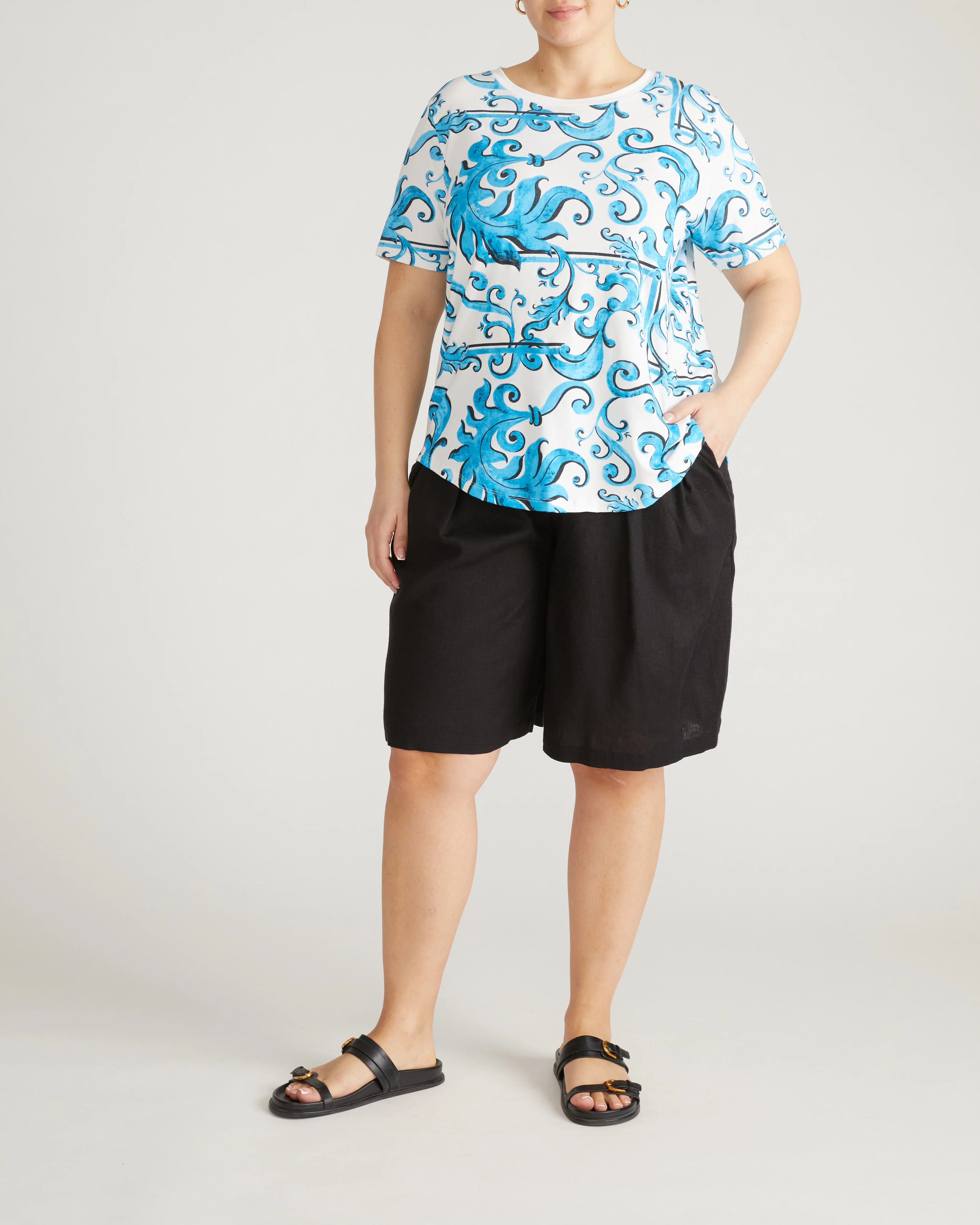 Tee Rex - Blue Majolica Print - Image 3